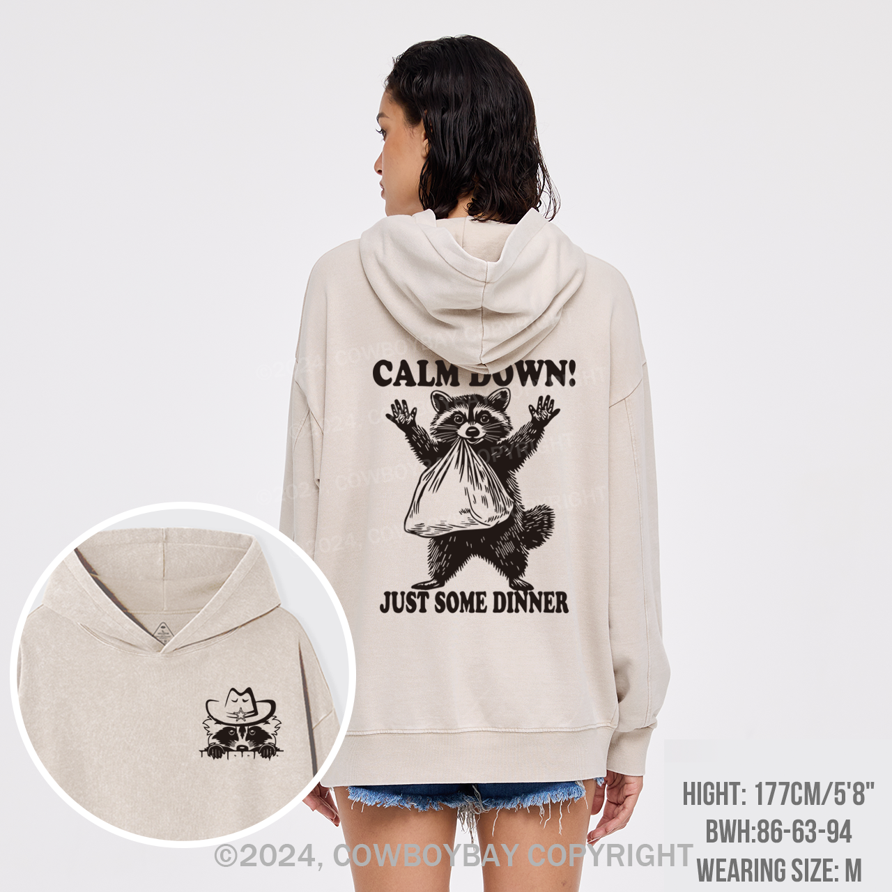 Calm Down, Just Some Dinner Garment-Dye Hoodies