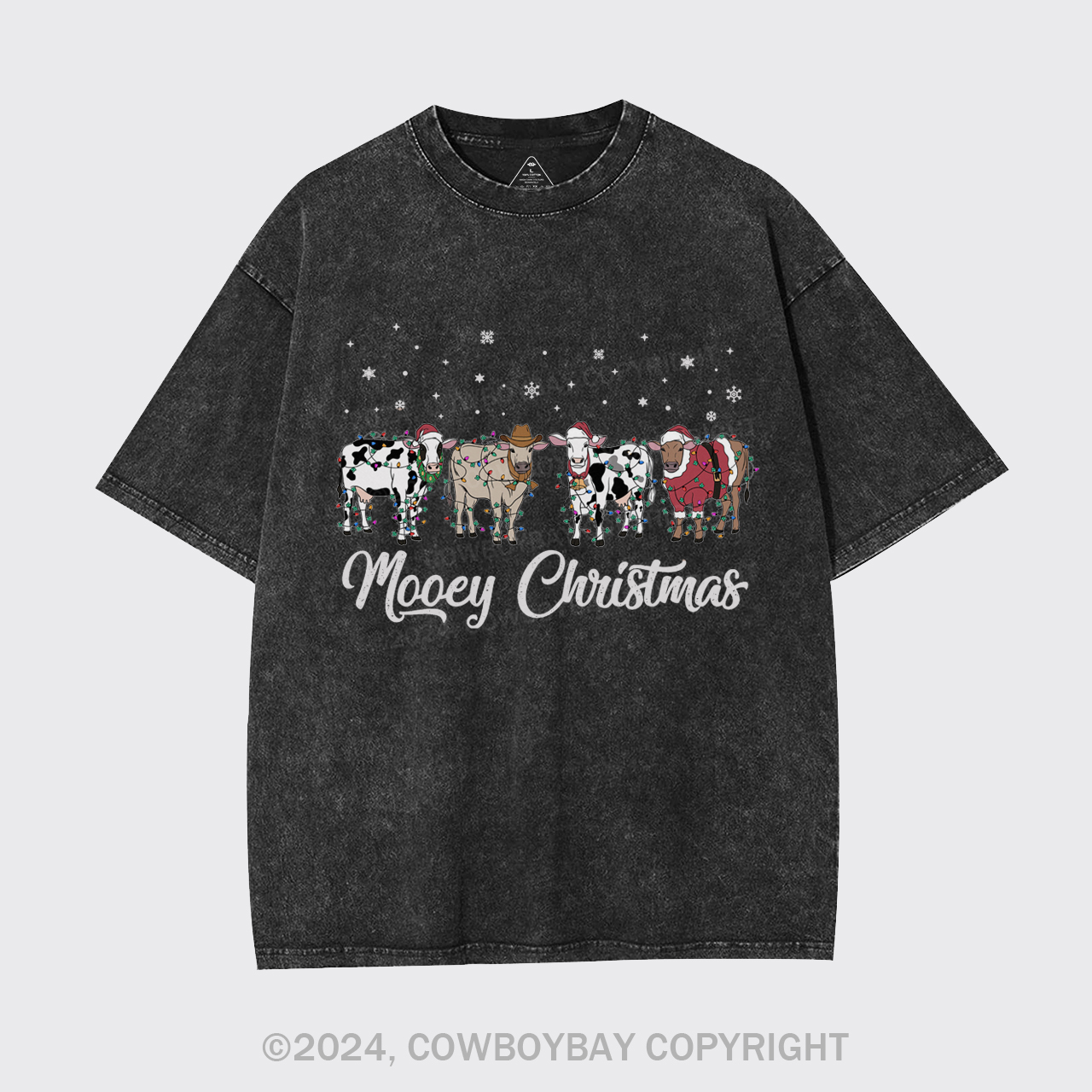 Christmas Cow Garment-dye Tees
