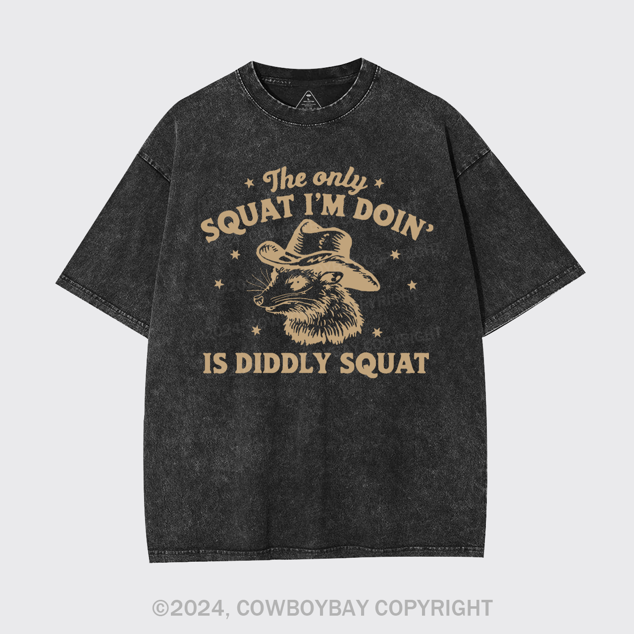 The Only Squat I'm Doing Is Diddly Squat Garment-dye Tees