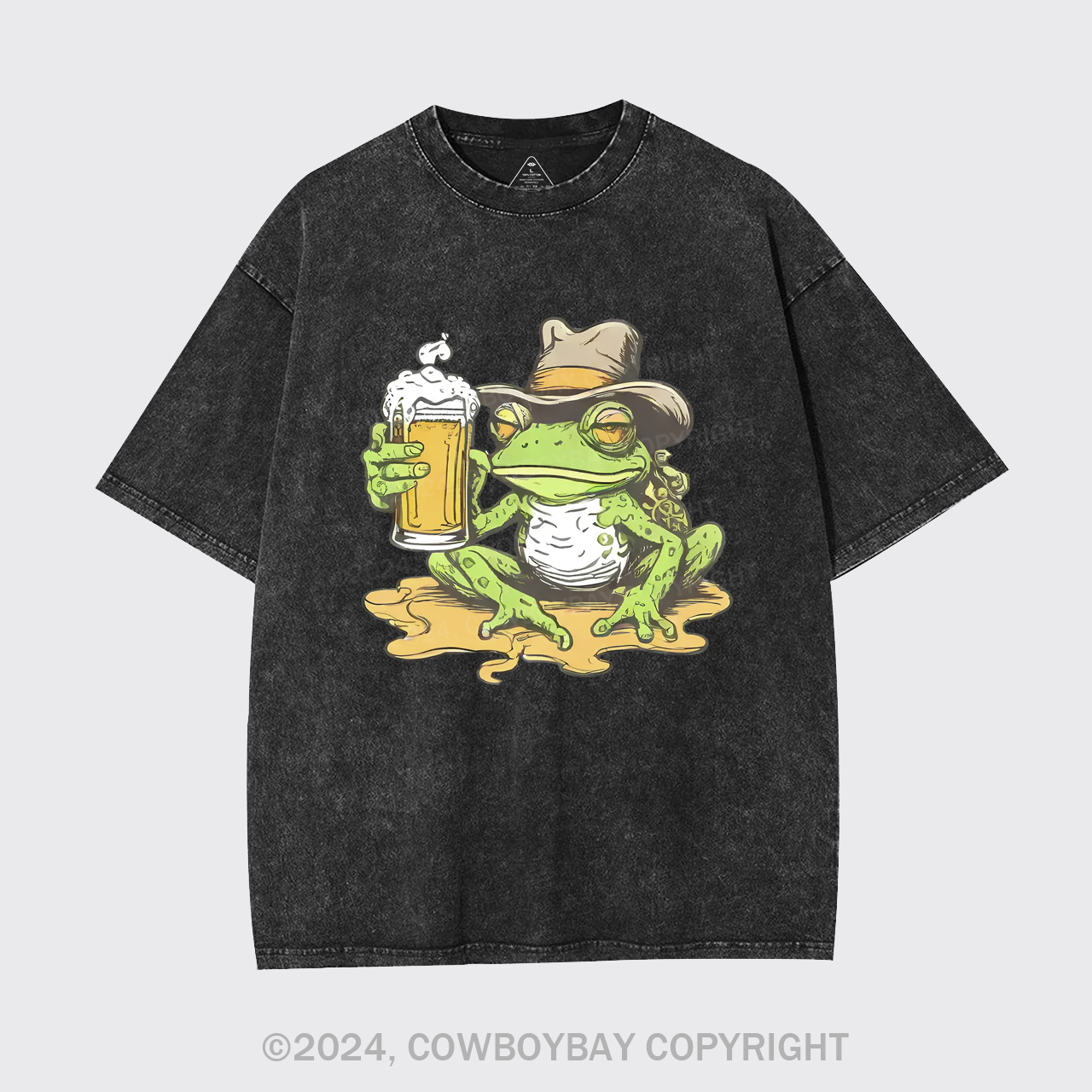 Frog And Beer Garment-dye Tees