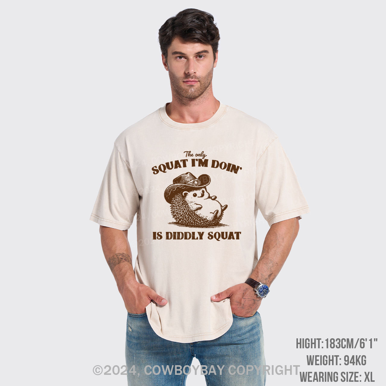 The Only Squat I'm Doing,Is Diddly Squat Garment-dye Tees