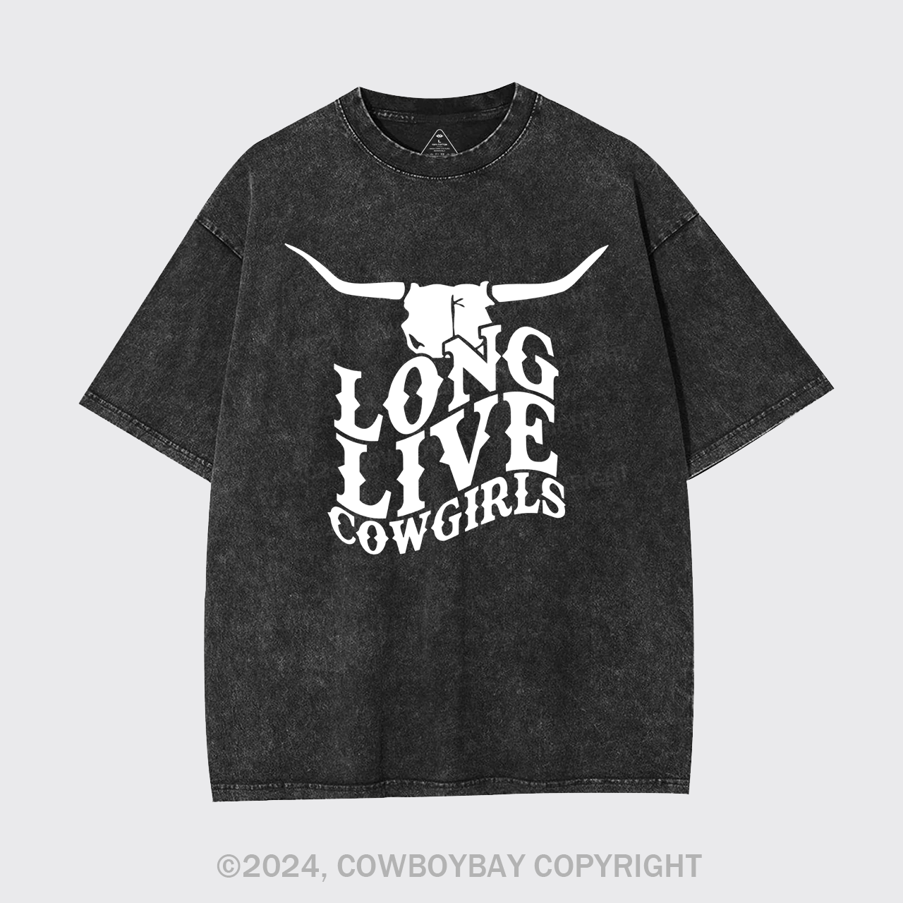 Cow Bull Long Live Cowgirls Garment-dye Tees