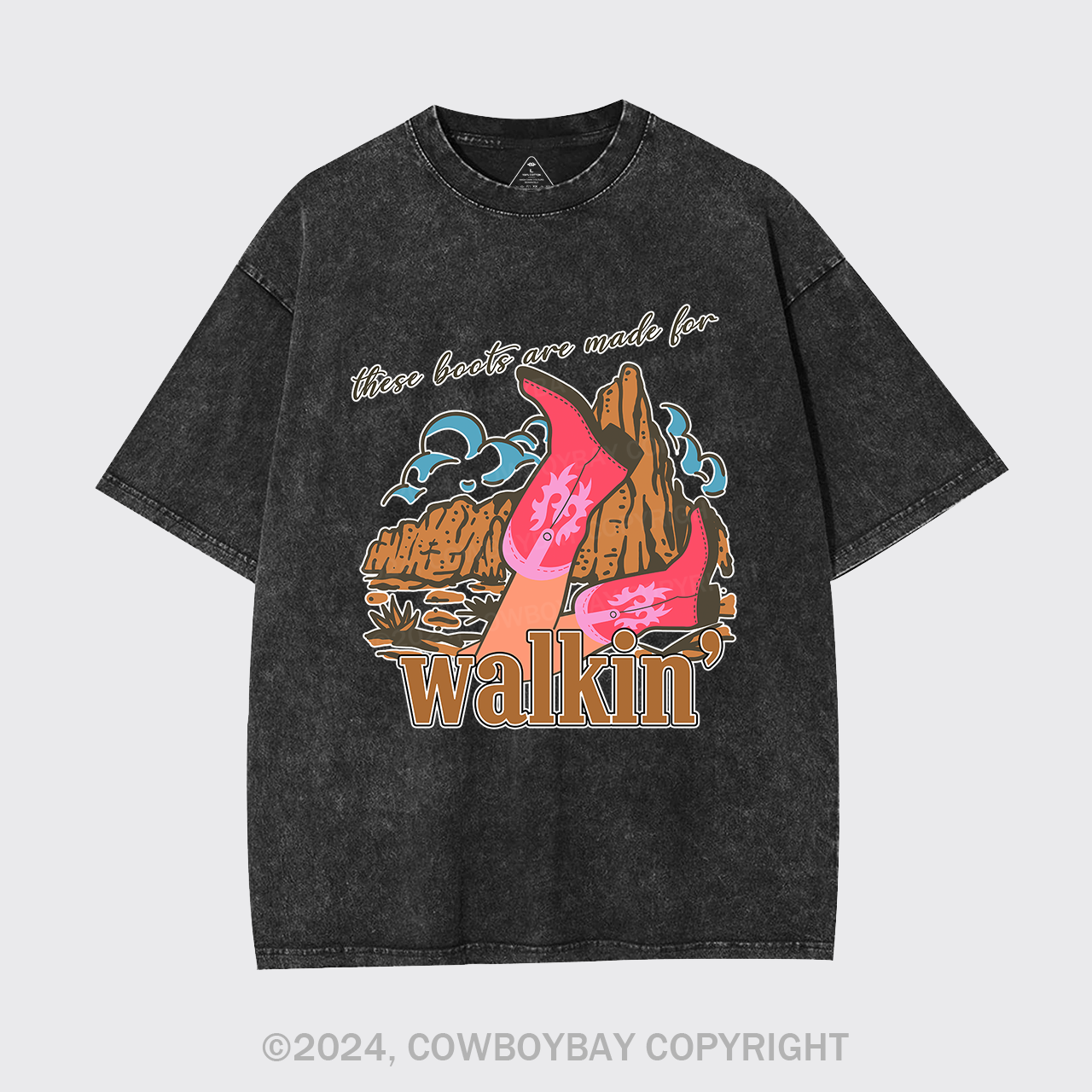Boots Made For Walkin' Retro Garment-dye Tees