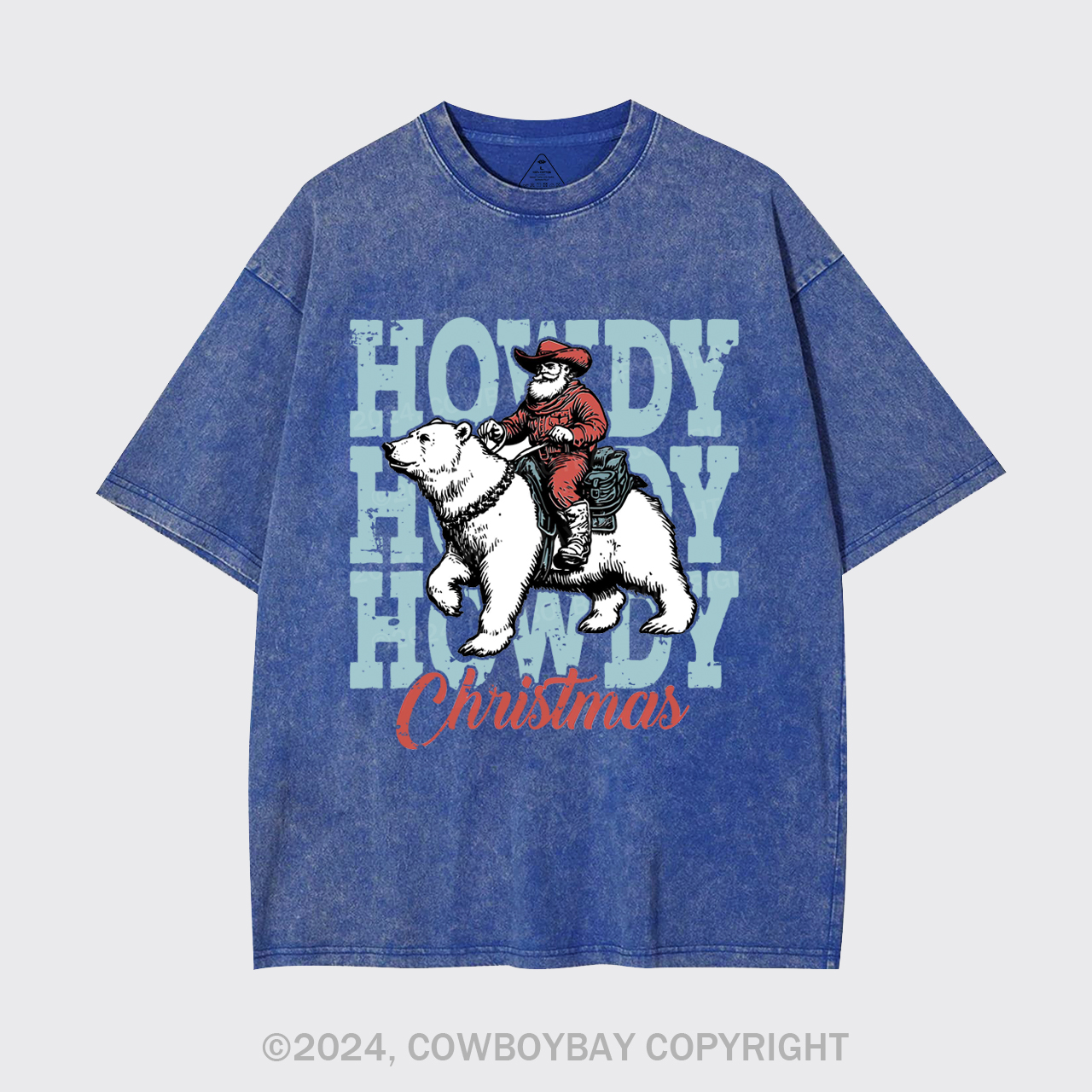 Santa Claus And Polar Bear Garment-dye Tees