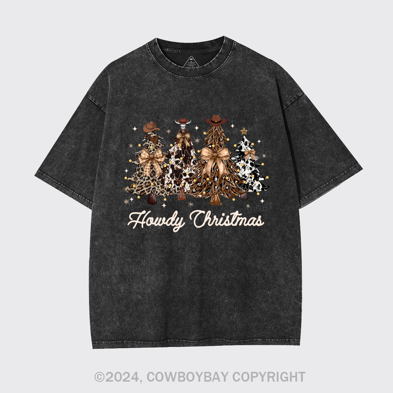 Retro Christmas Tree Garment-dye Tees