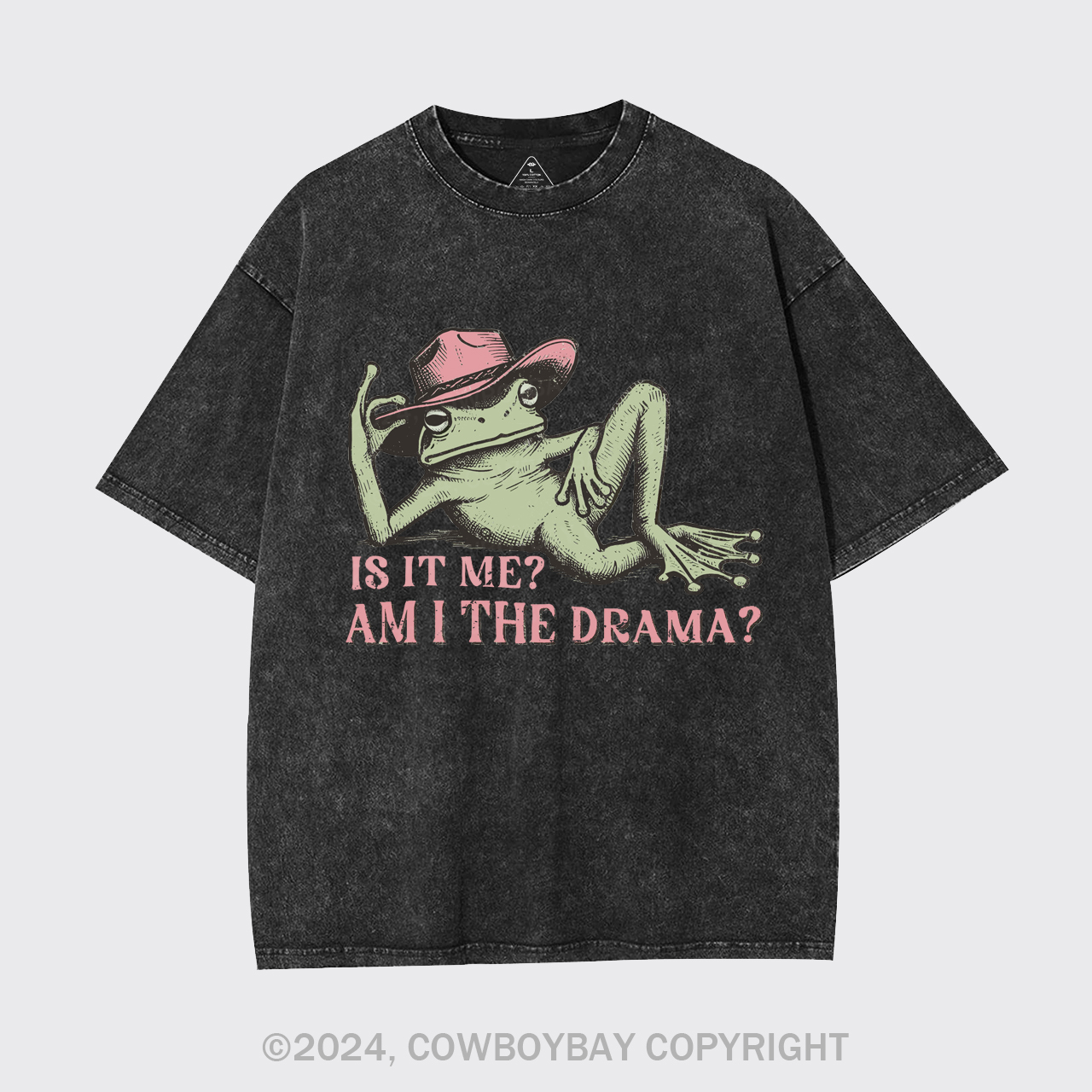 Funny Frog "Am I The Drama?" Garment-dye Tees