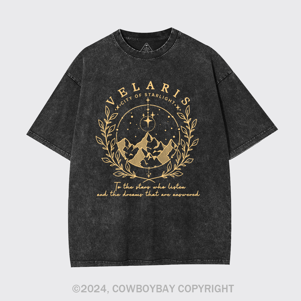 Velaris City Of Starlight Western Cowboy Garment-dye Tees