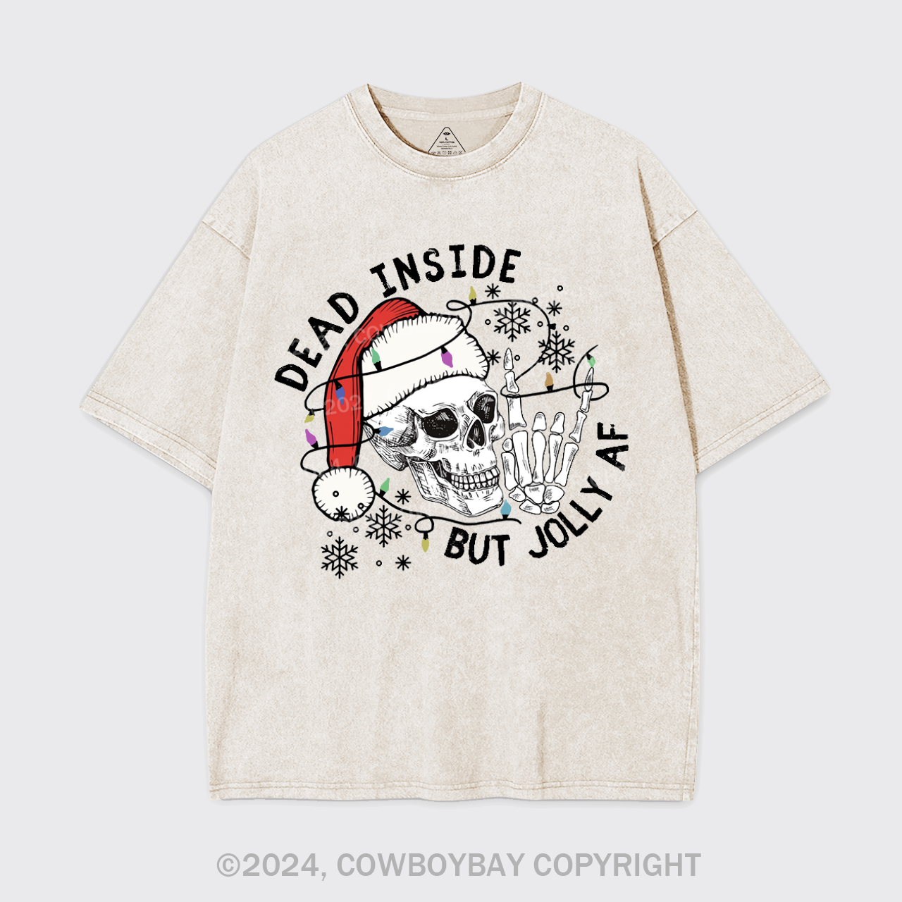 Dead Inside But Jolly AF Garment-dye Tees