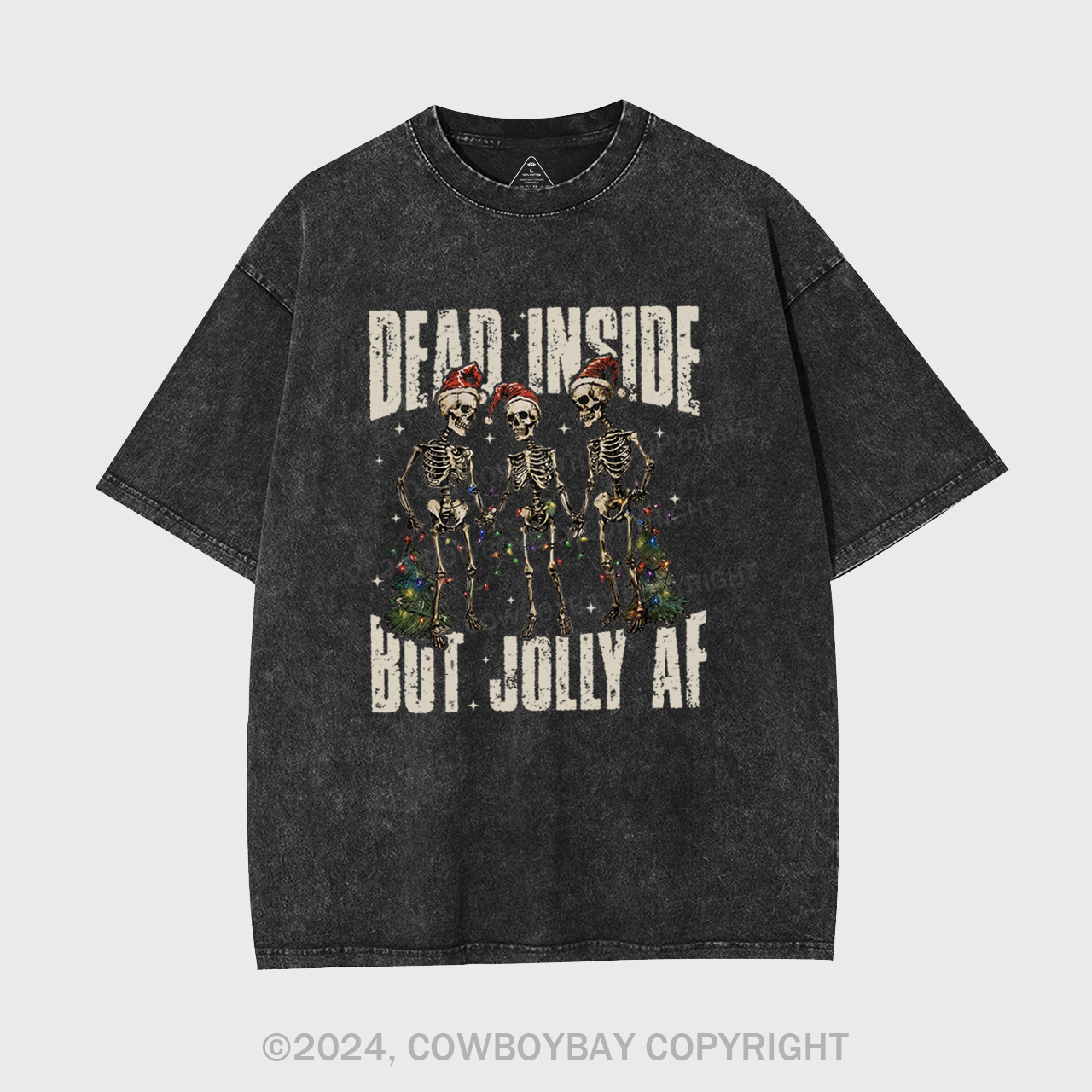Dead Inside But Jolly Af Garment-dye Tees