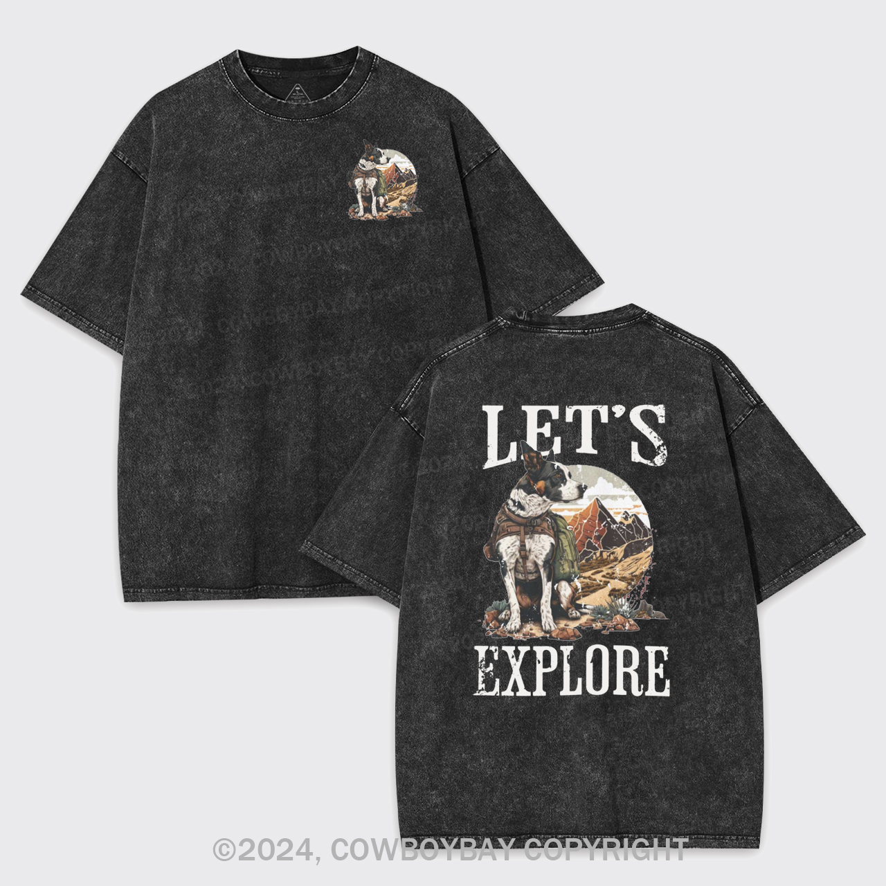 Cowboy Western Dog Garment-dye Tees