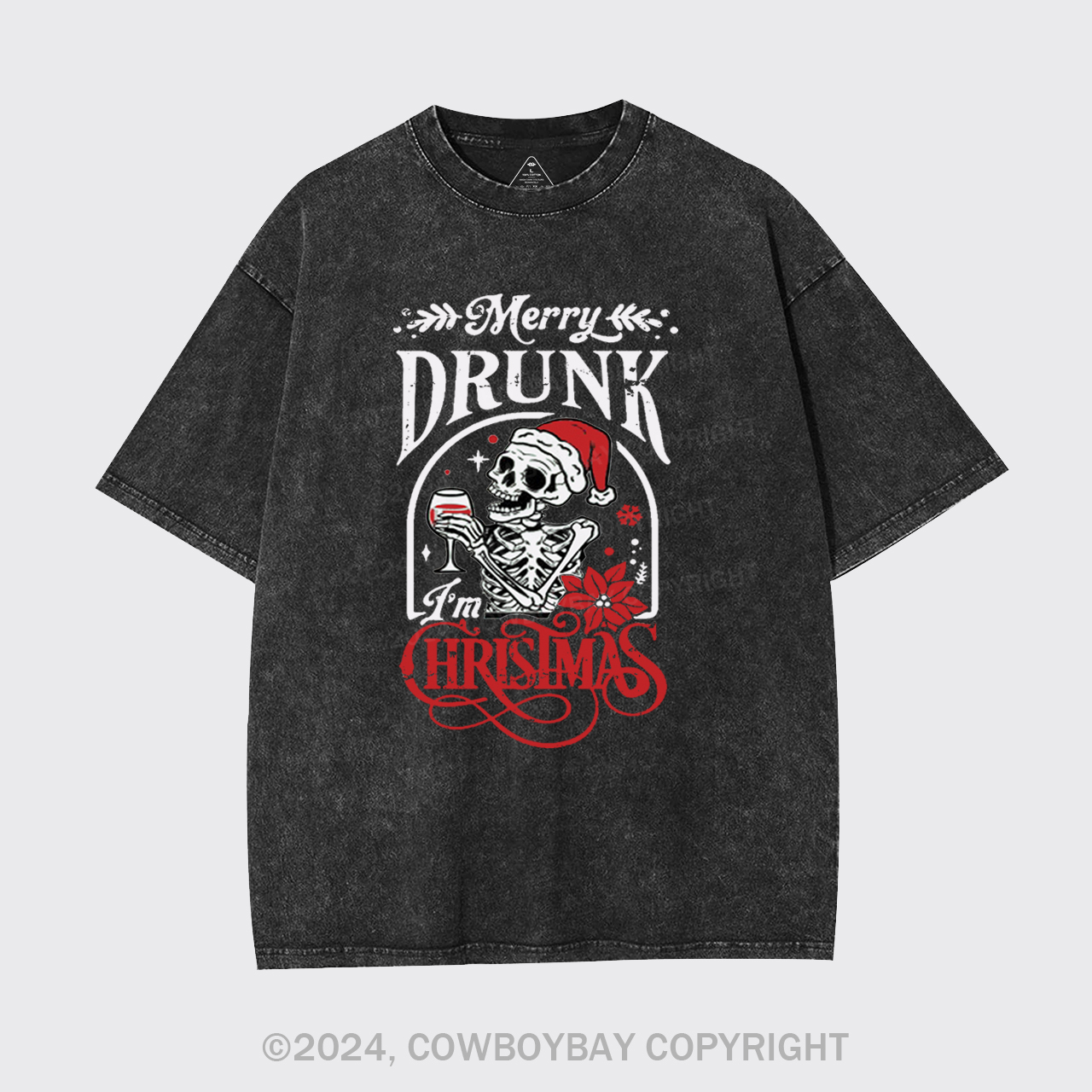 Christmas Skulls Garment-dye Tees