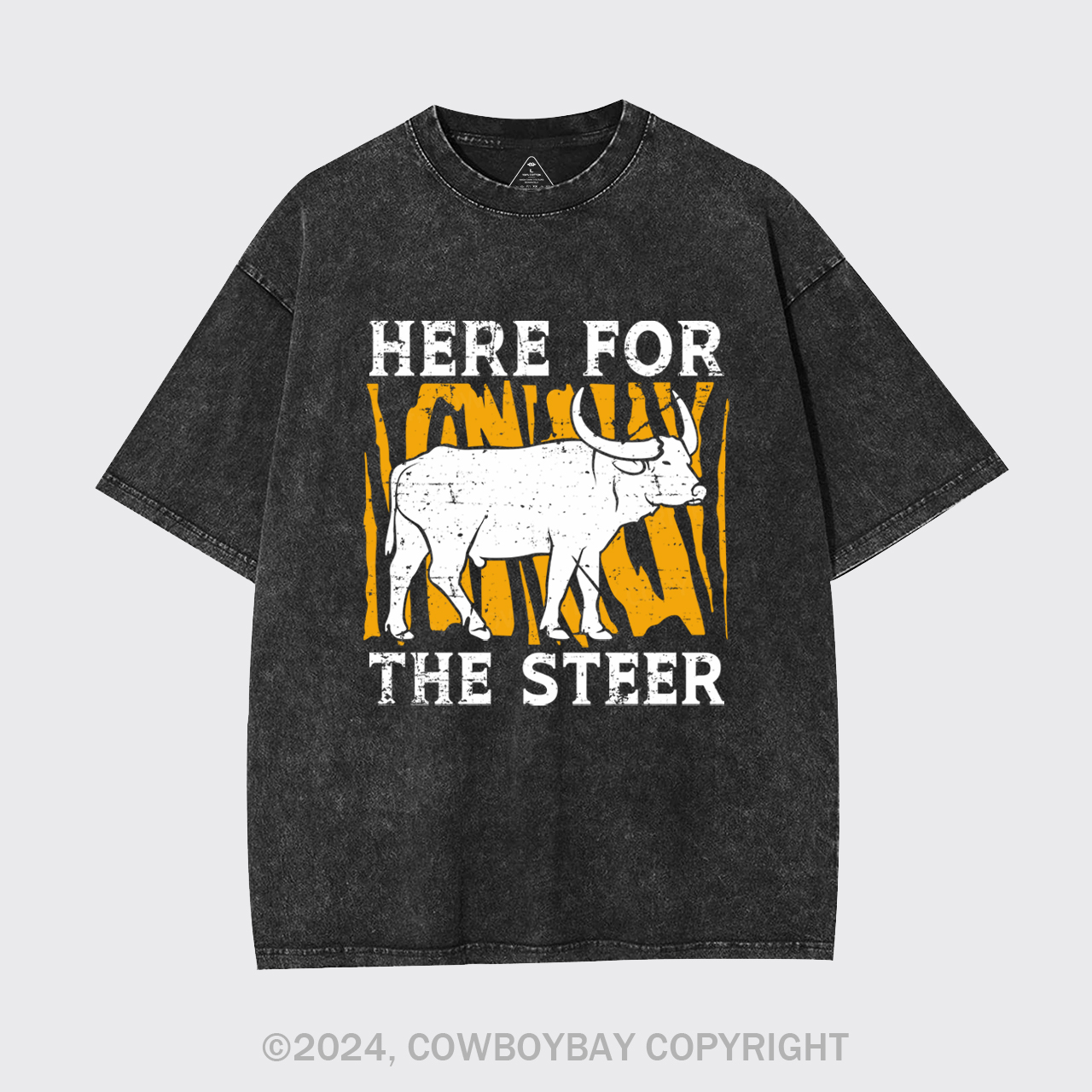 Bull In Arena Steer Wrestler Garment-dye Tees