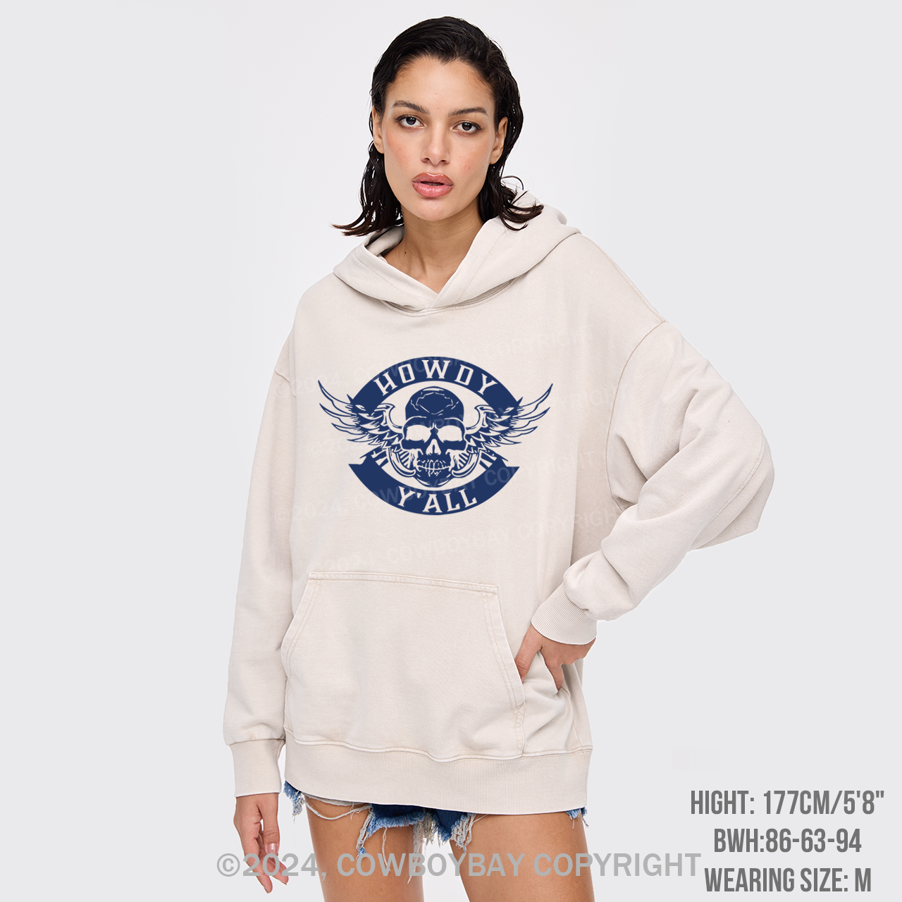 Howdy Y'all Logo Garment-Dye Hoodies