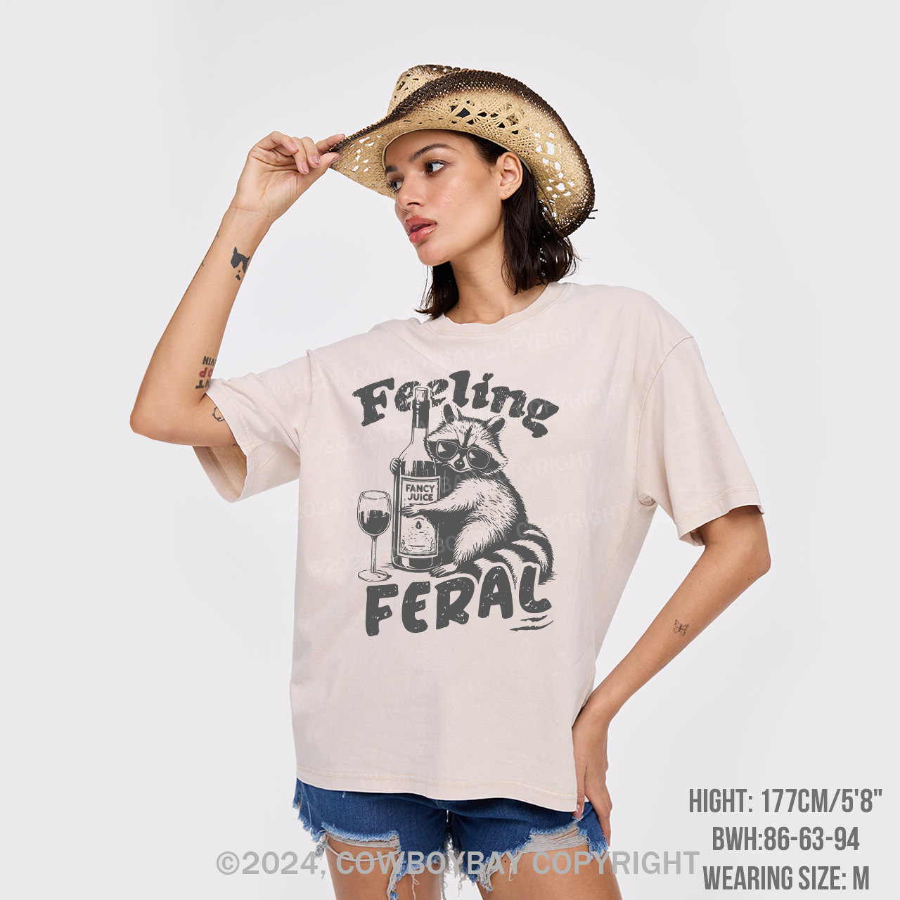 Feeling Feral Of Raccoon Garment-dye Tees