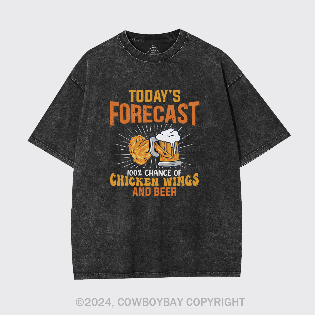 Chicken Wings And Beer Garment-dye Tees