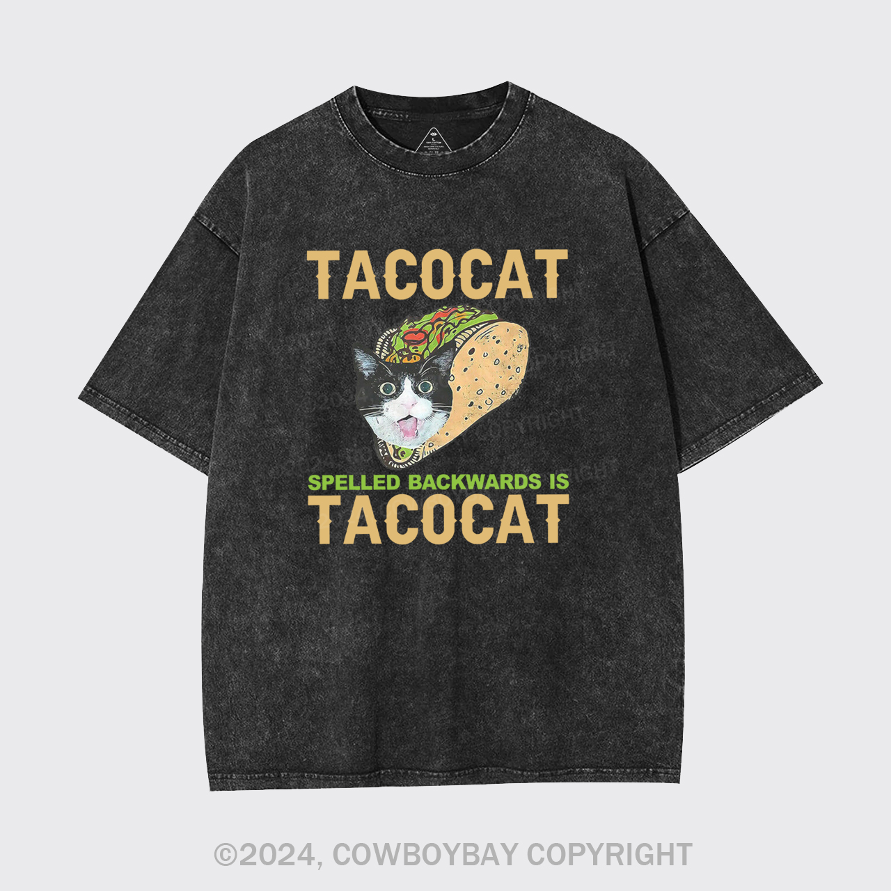 Tacocat Spelled Backwards Is Tacocat Garment-dye Tees
