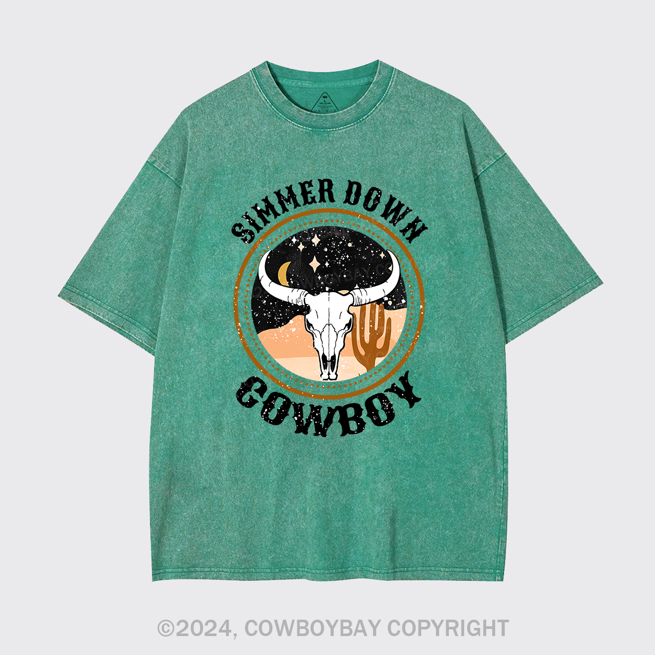 Simmer Down Western Cowboy Garment-dye Tees