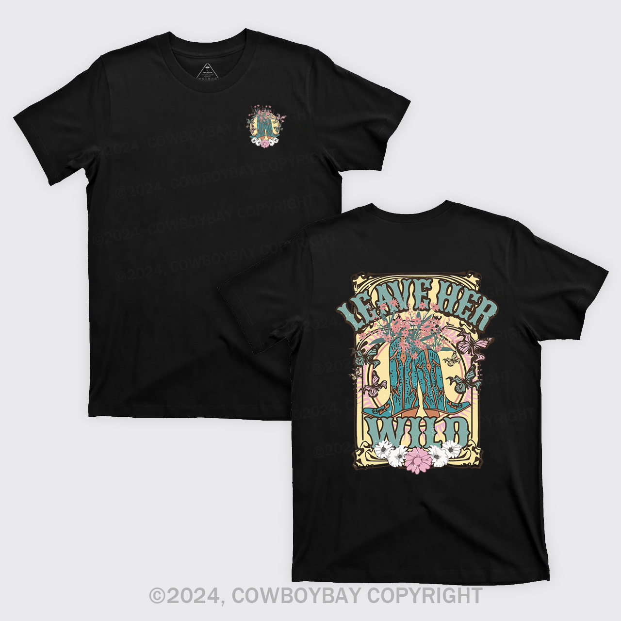 Leave Her Wild Western Cowboy T-Shirts