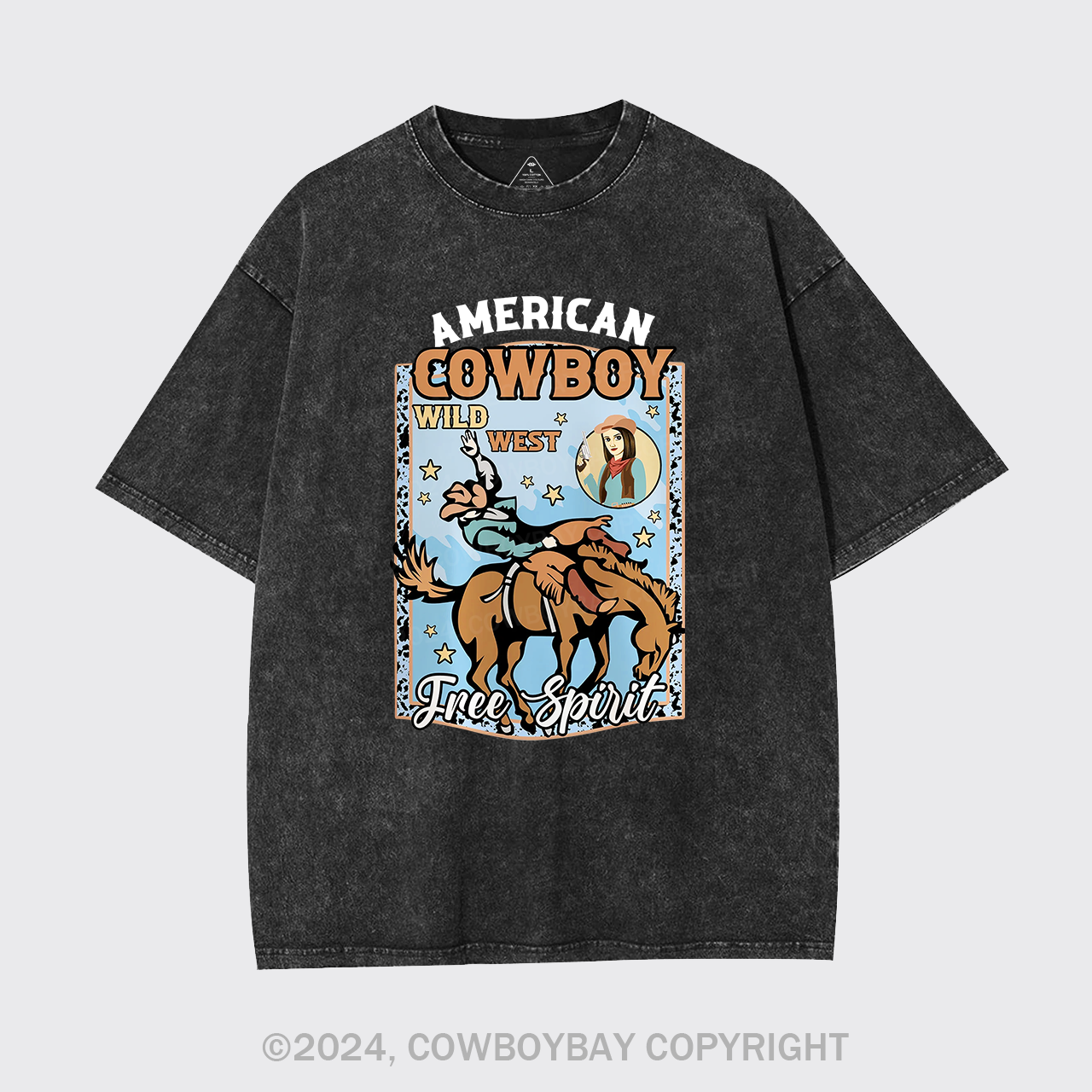 American Cowboy Wild West Garment-dye Tees