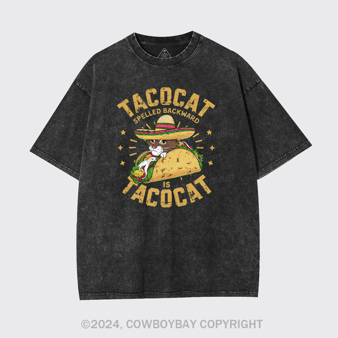 Tacocat Spelled Backward Is Tacocat Garment-dye Tees