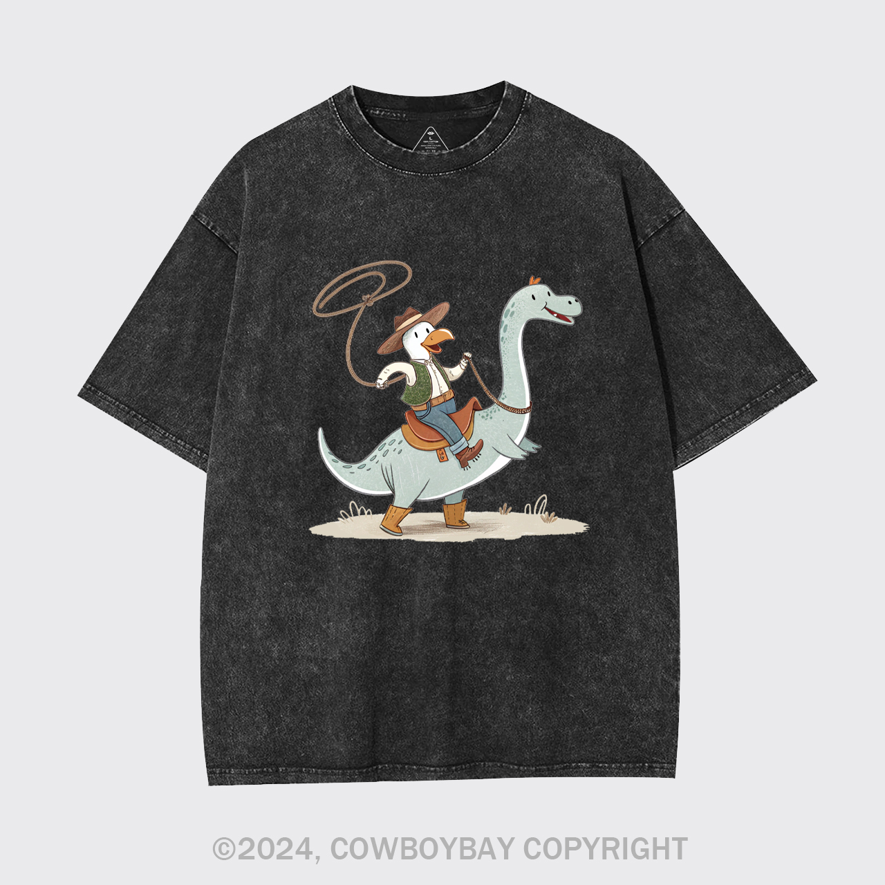The Dinosaur Wanted To Be A Cowboy Garment-dye Tees