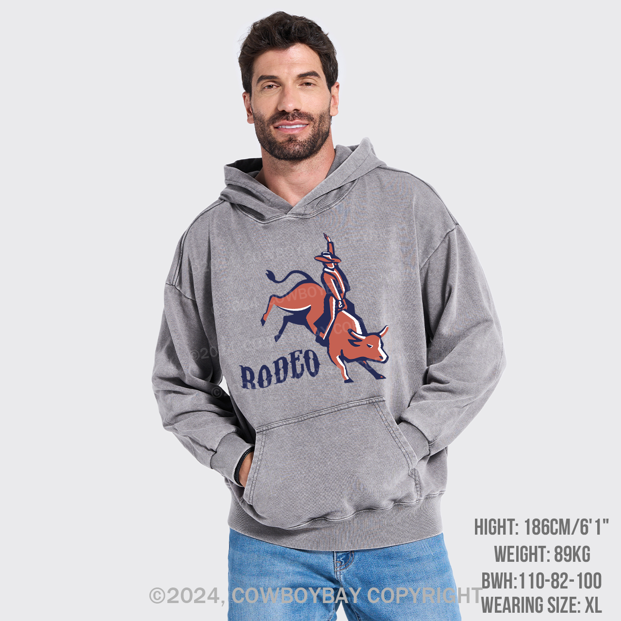 Bull Rider Garment-Dye Hoodies