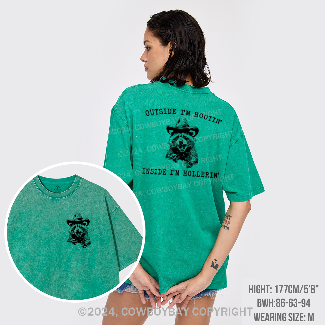 Outside I'm Hootin But Inside I Be Hollerin Garment-dye Tees