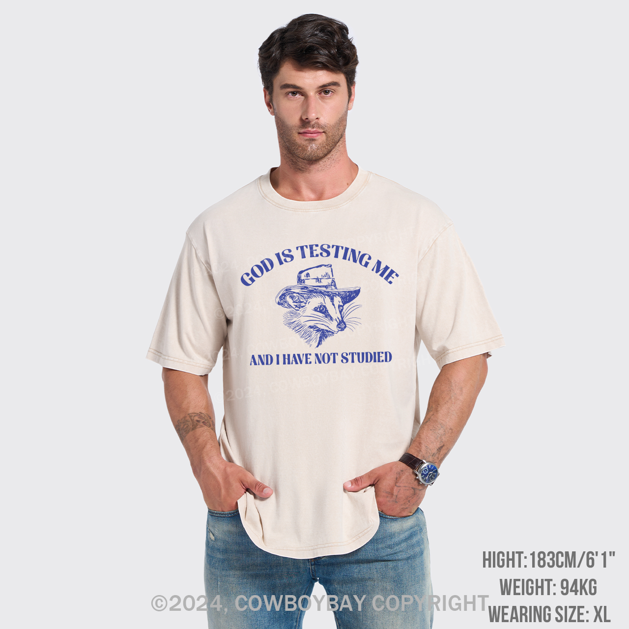 God Is Testing Me Funny Garment-dye Tees
