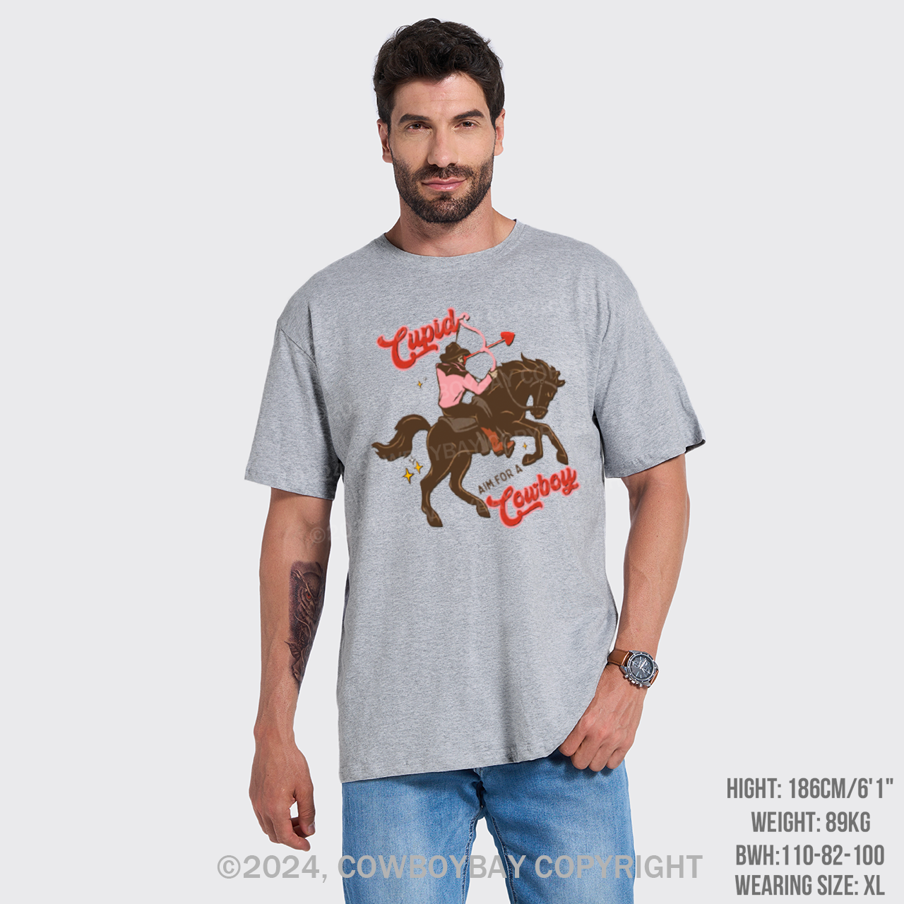 Valentine Cupid Aim For A Cowboy T-Shirts