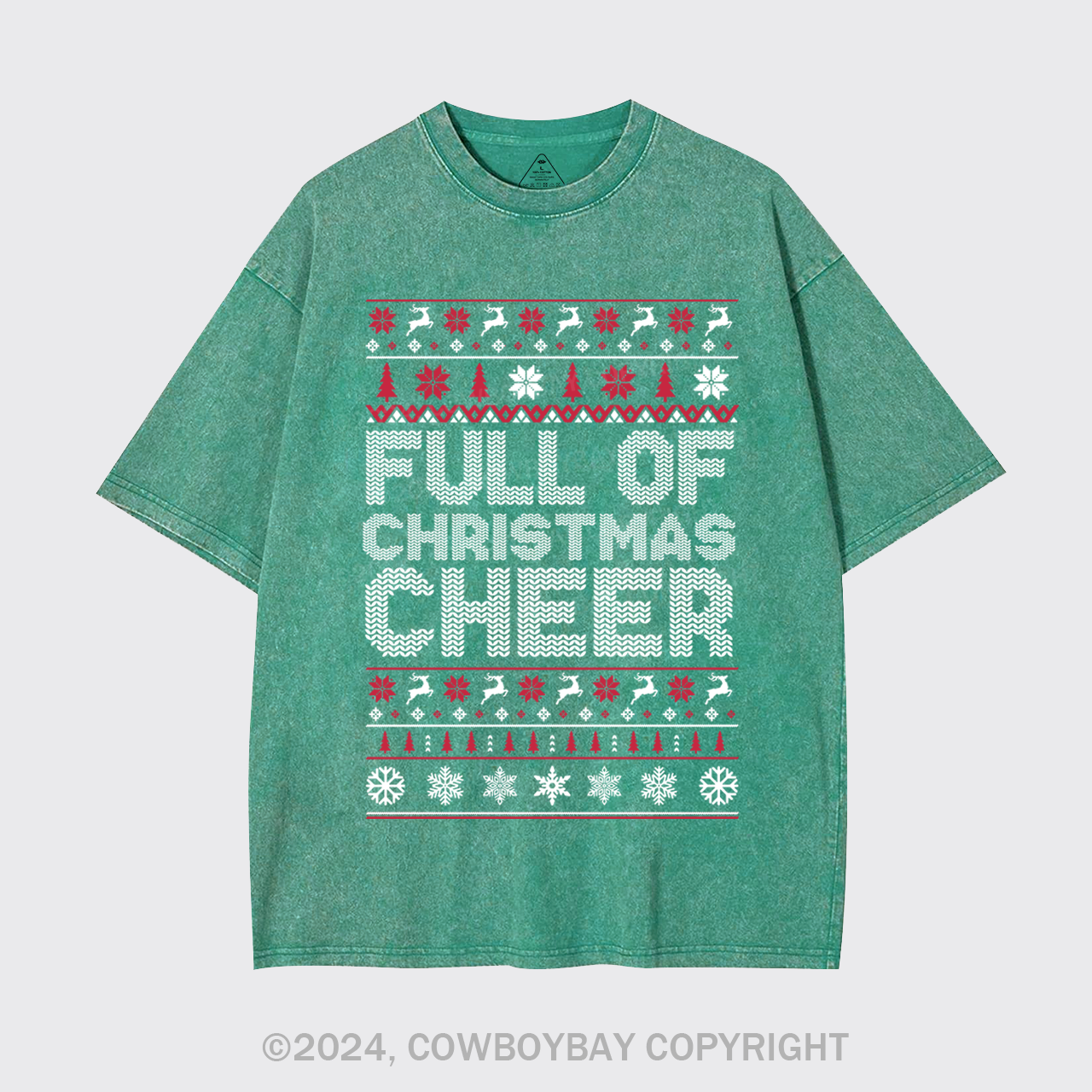 Full Of Christmas Cheer Garment-dye Tees