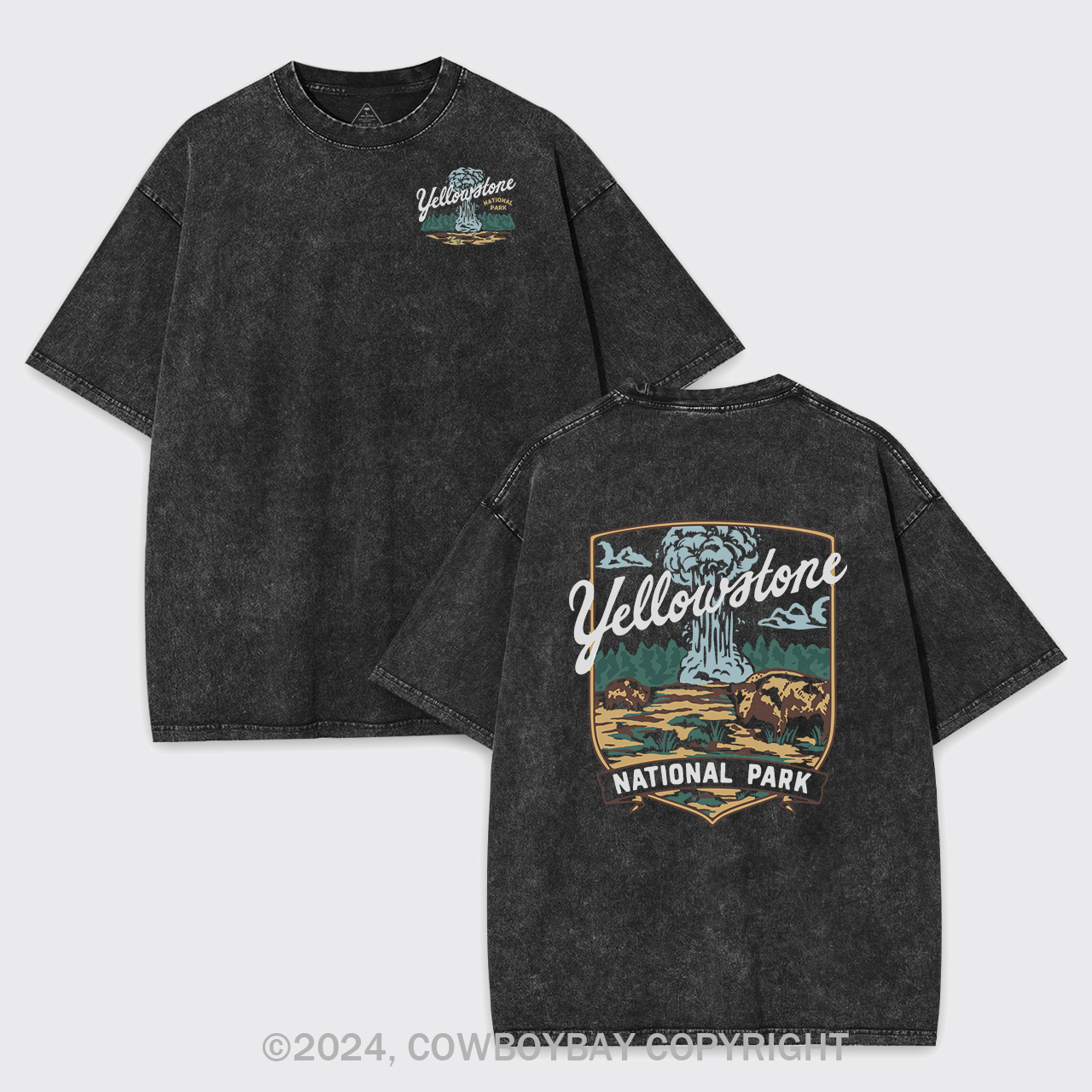 Yellowstone Vintage Illustration Garment-dye Tees