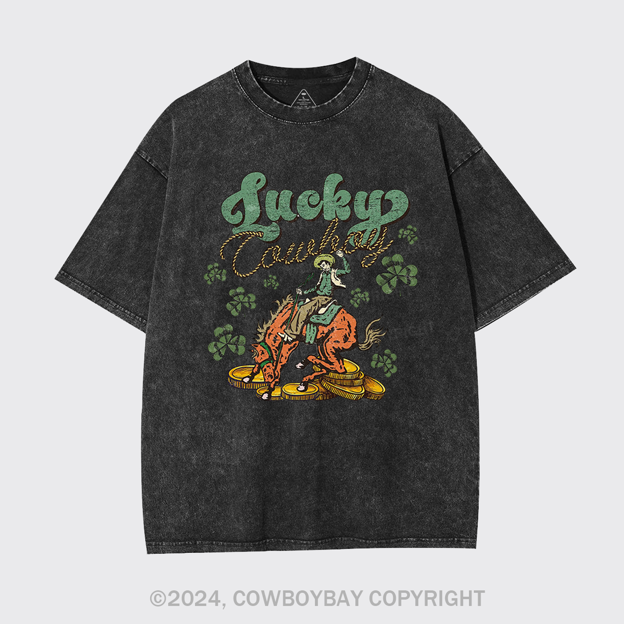Lucky Cowboy Horse Garment-dye Tees
