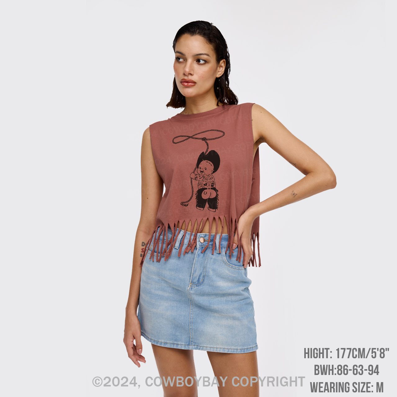 Kewpie Cowboy Fringe Tank