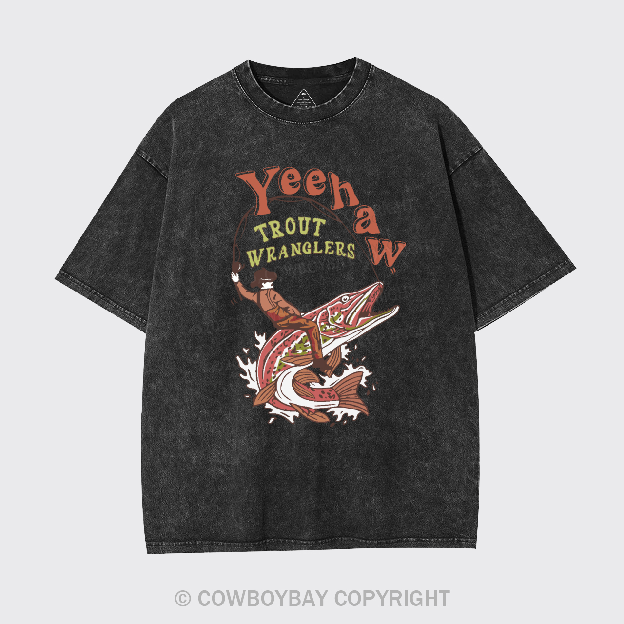 Wranglers Cowboy Fishing Club Garment-dye Tees