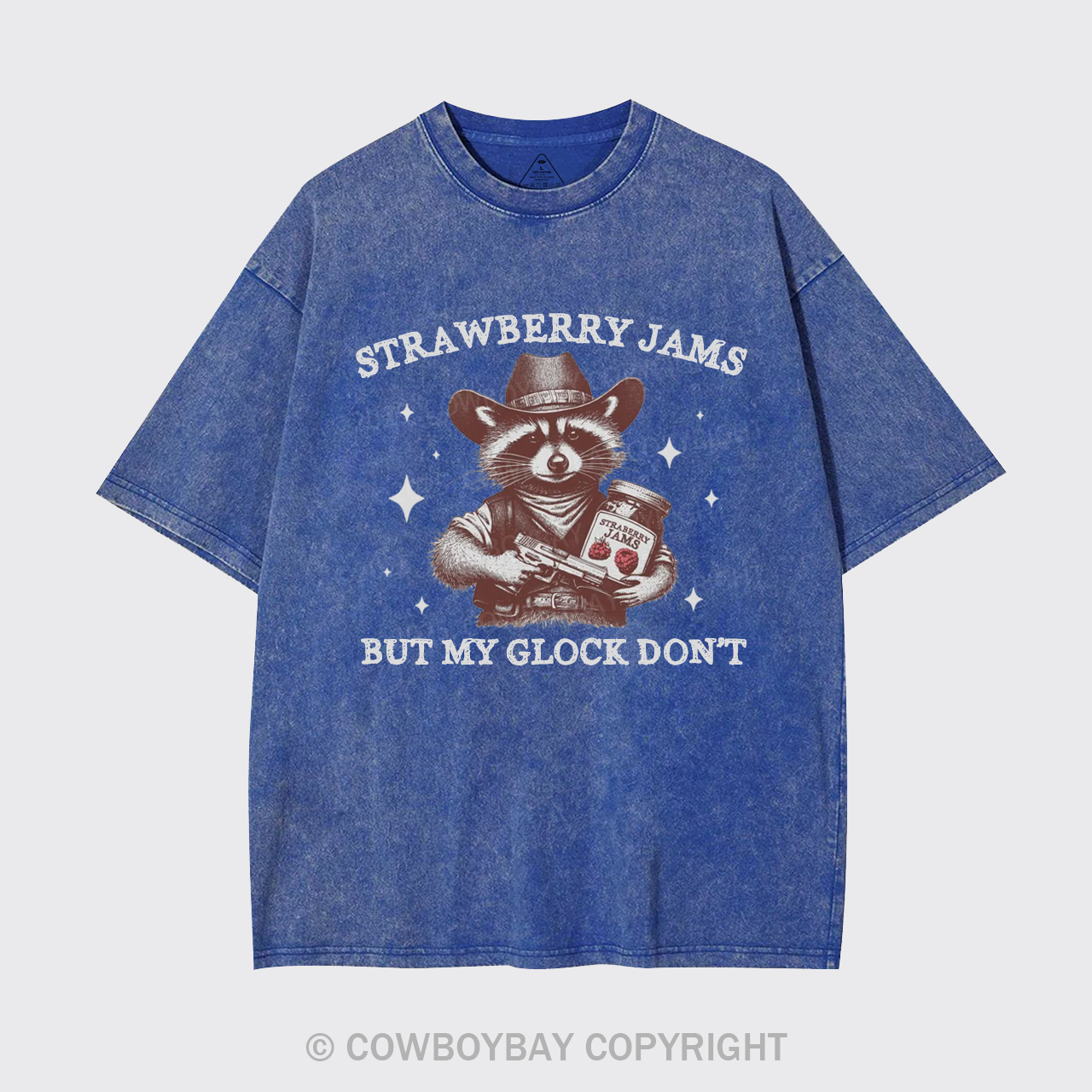 Retro Western Raccoon Garment-dye Tees
