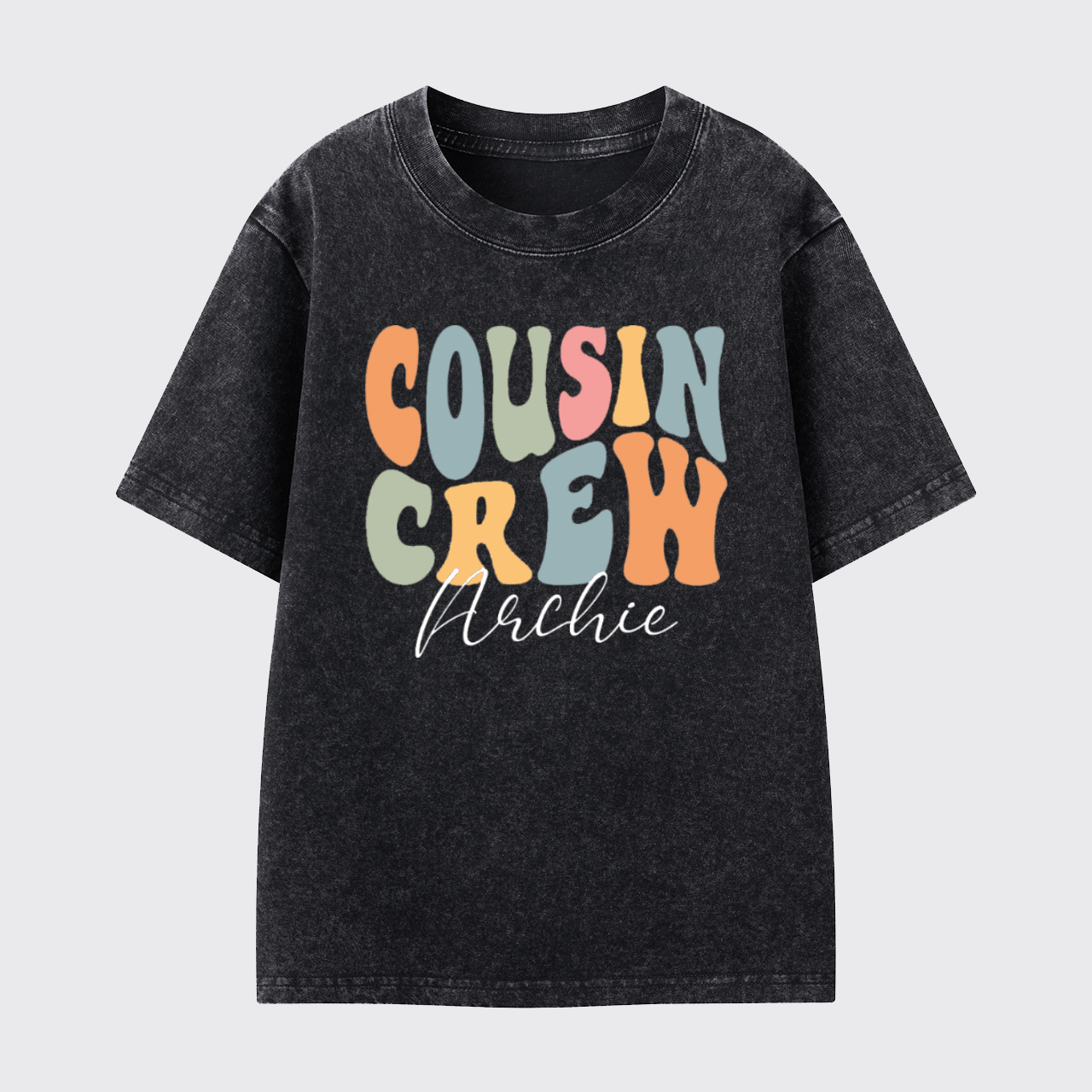 Personalized Cousin Crew Washed Toddler T-shirt