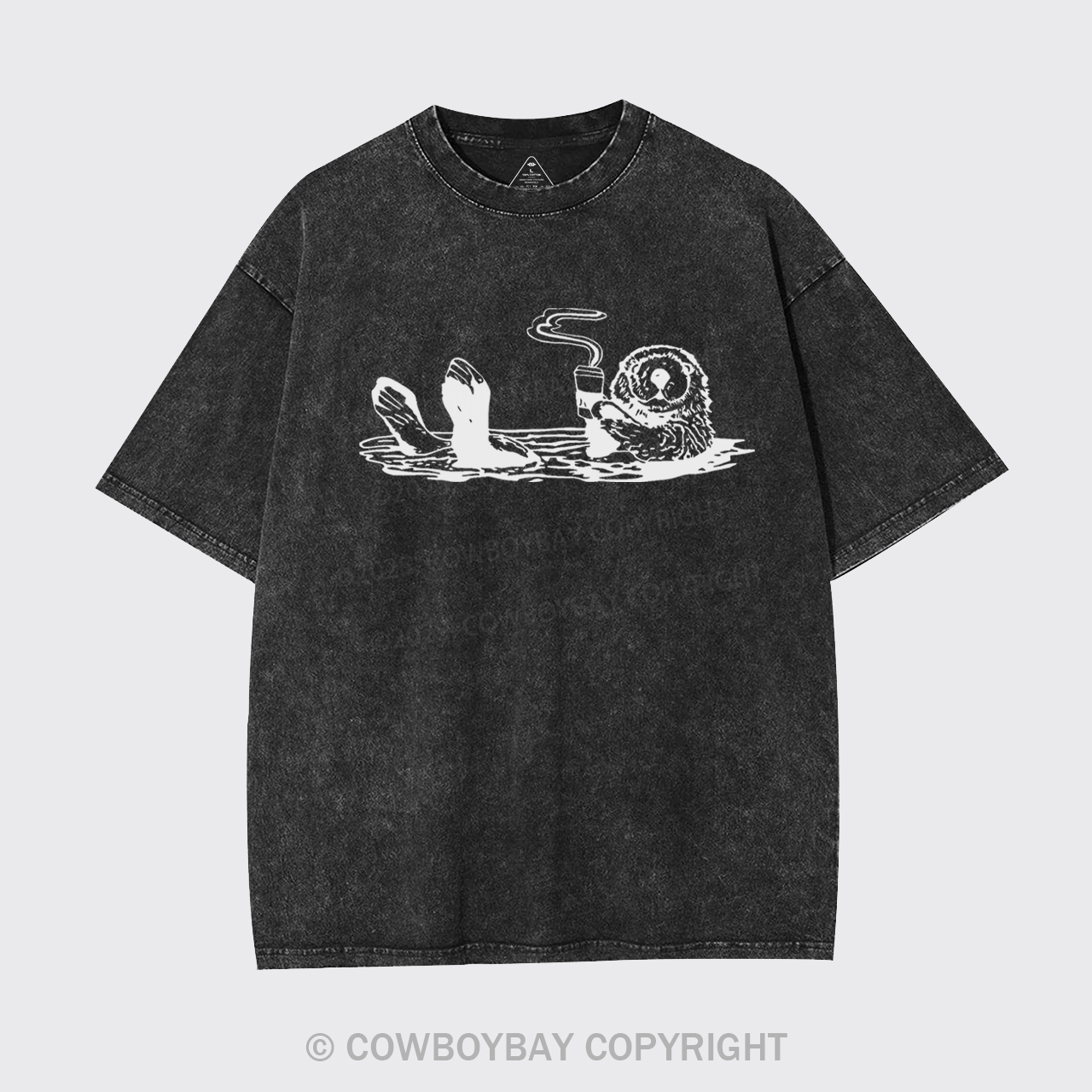 Otters Drink Coffee Garment-dye Tees