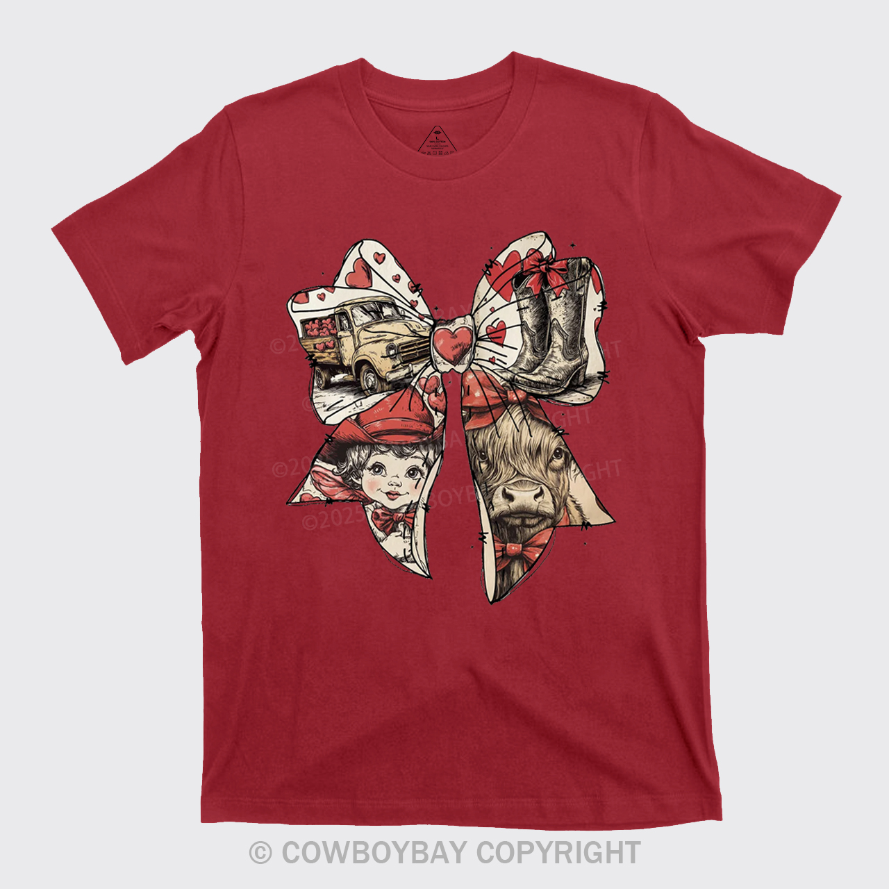 Howdy Valentine's Day Bow Coquette Cupid T-Shirts