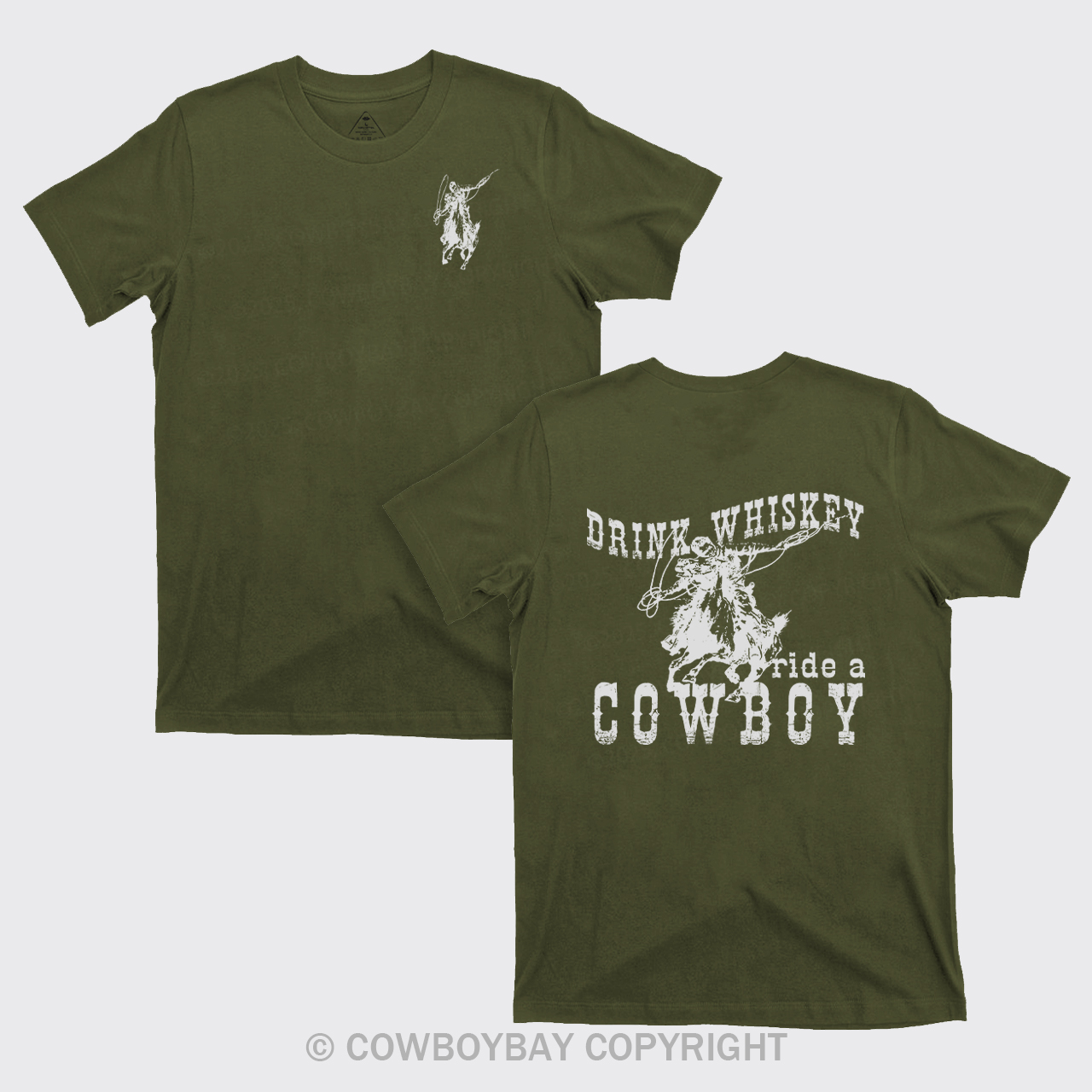Drink Whiskey Ride A Cowboy T-shirts