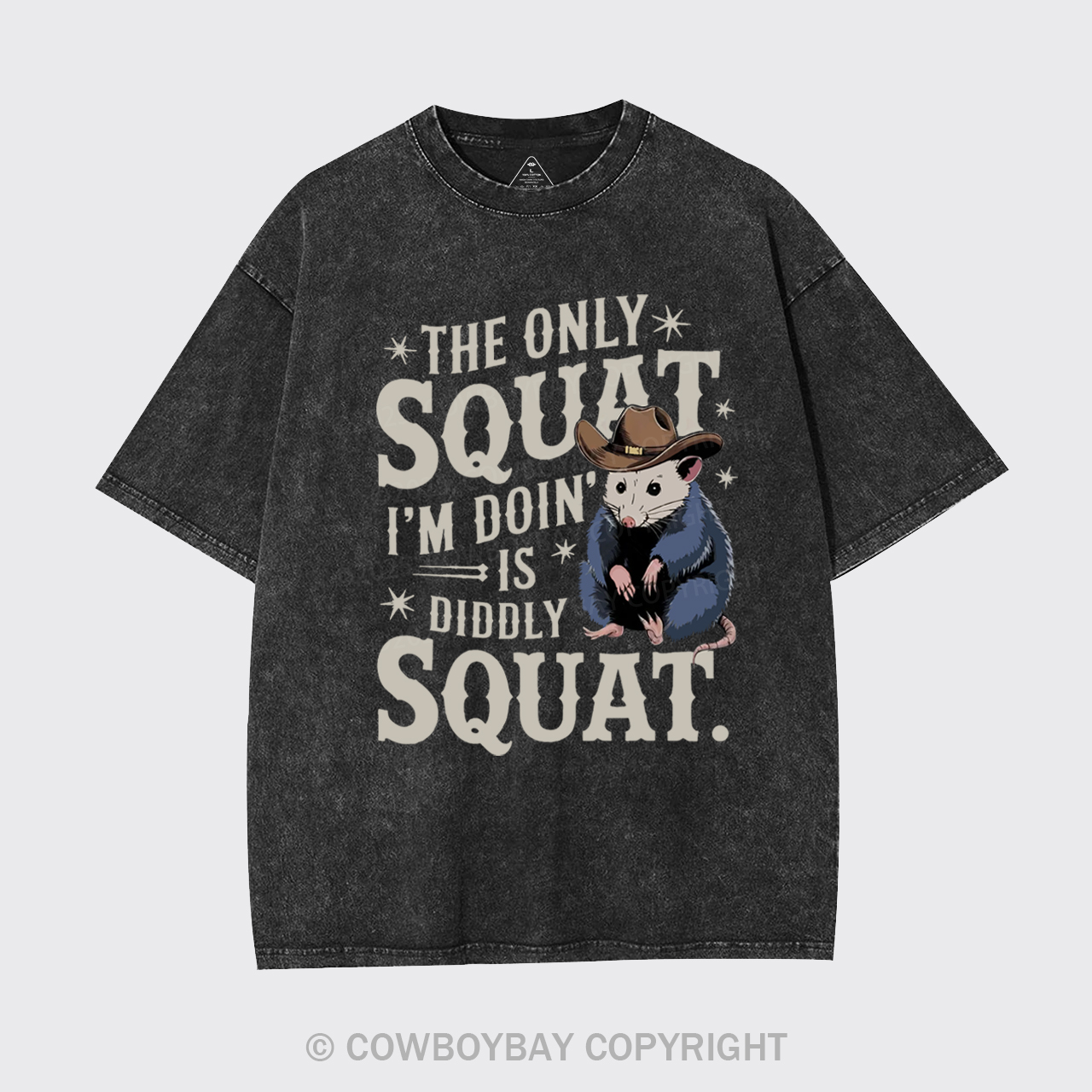 The Only Squat I'm Doing Is Diddly Squat Garment-dye Tees