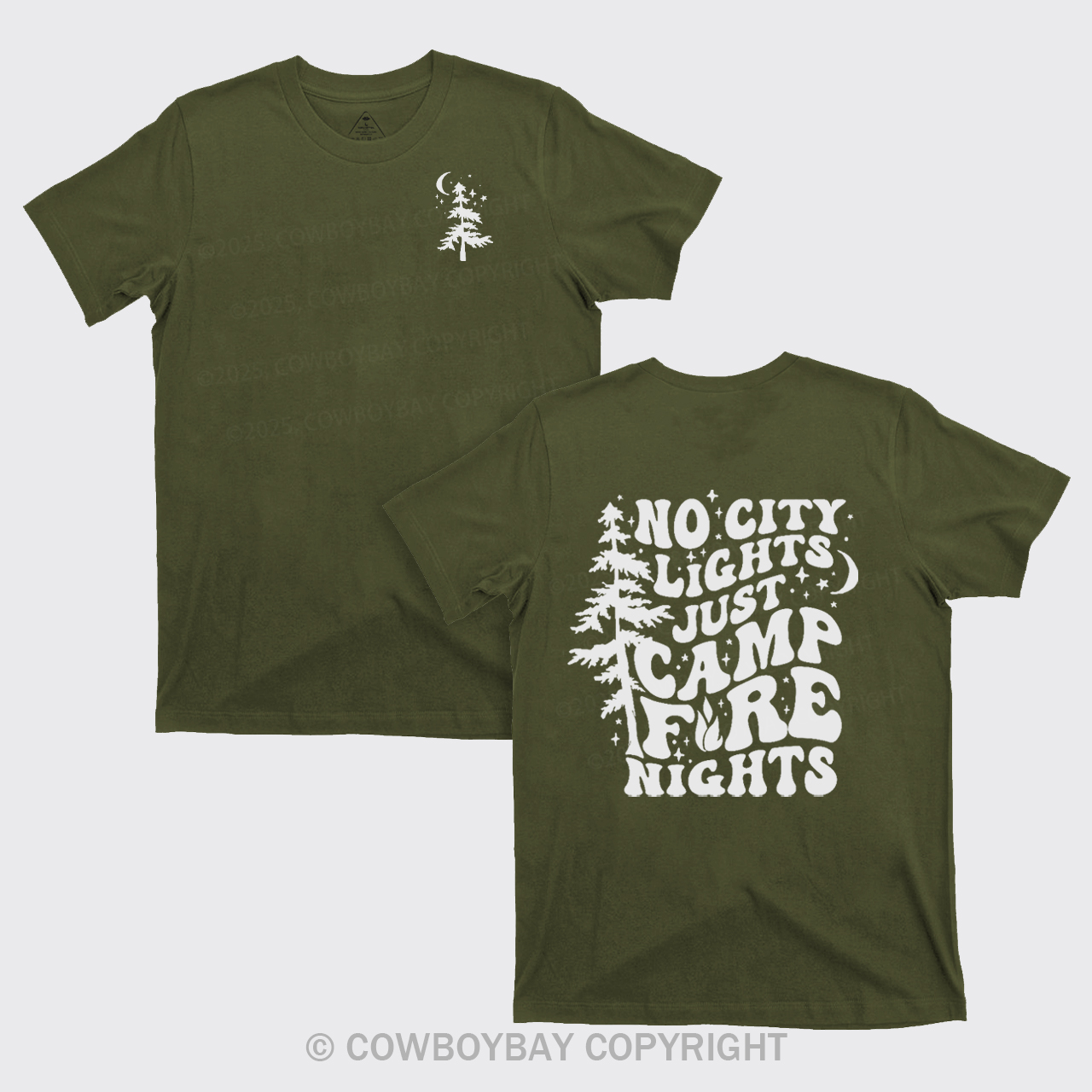 No City Lights Just Camp Fire Nights T-Shirts