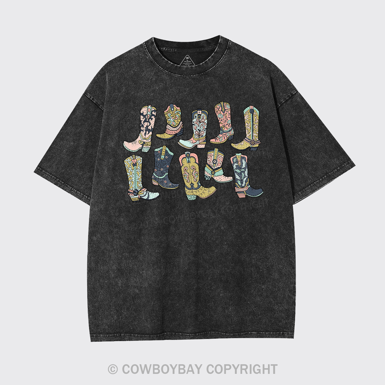 Cowboy Western Cowgirl Boots Garment-dye Tees