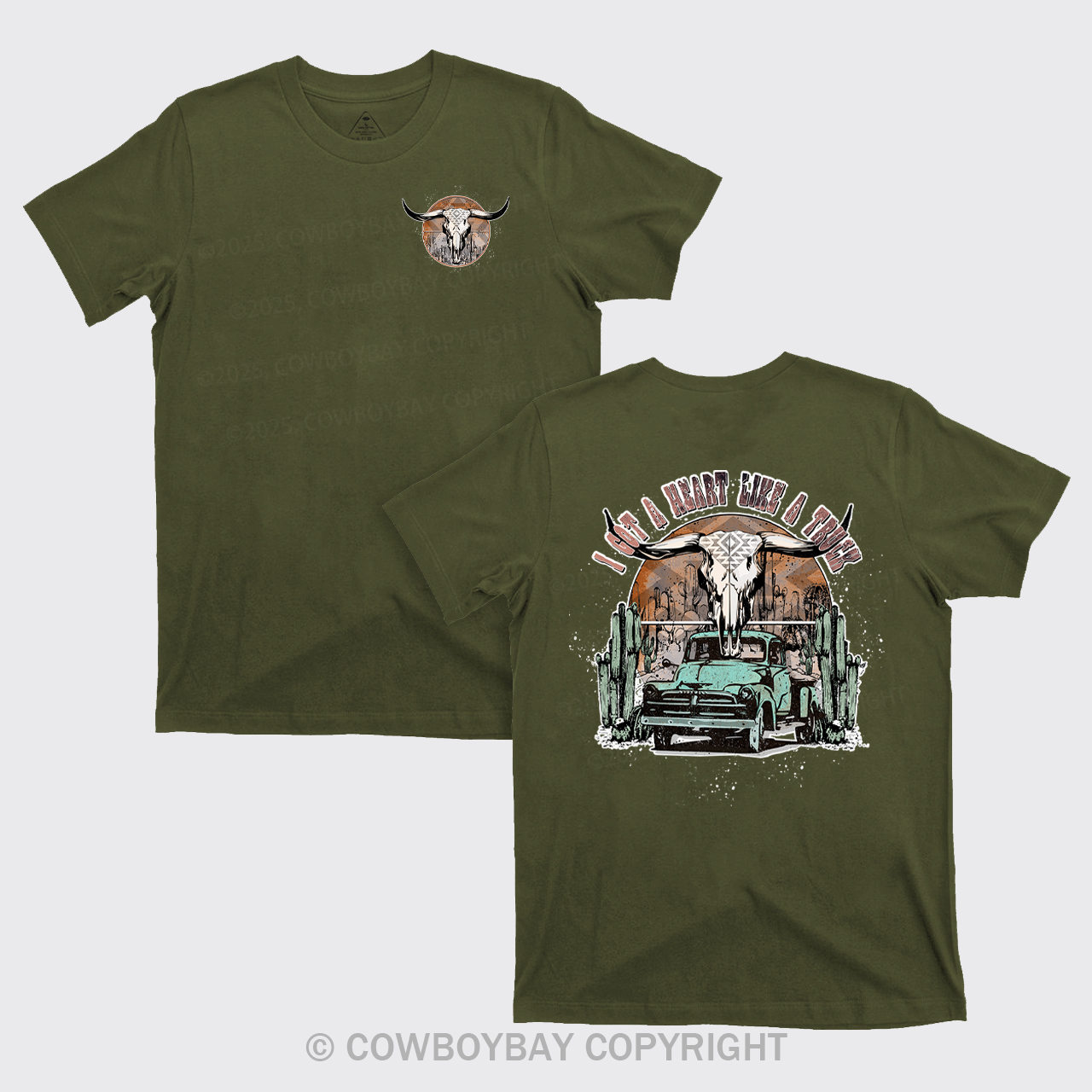 Heart Like A Truck Cowboy T-Shirts