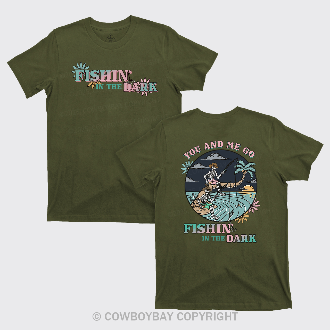 Fishin In The Dark Cowboy T-Shirts
