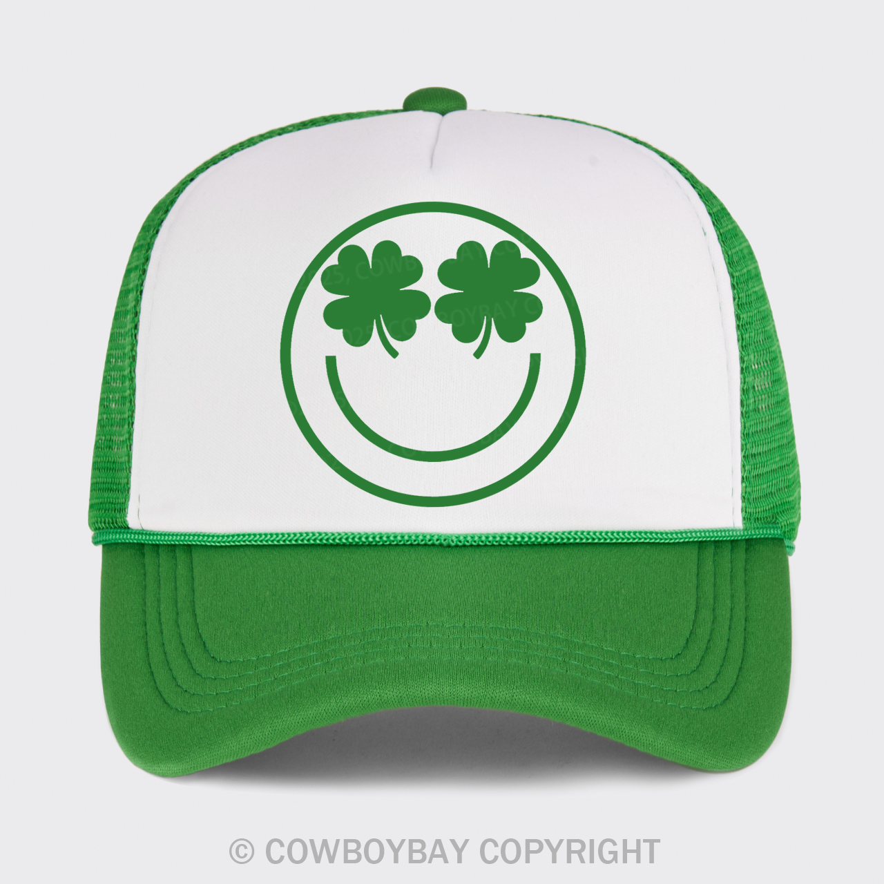 St Patricks Day Shamrock Eyes Trucker Hat