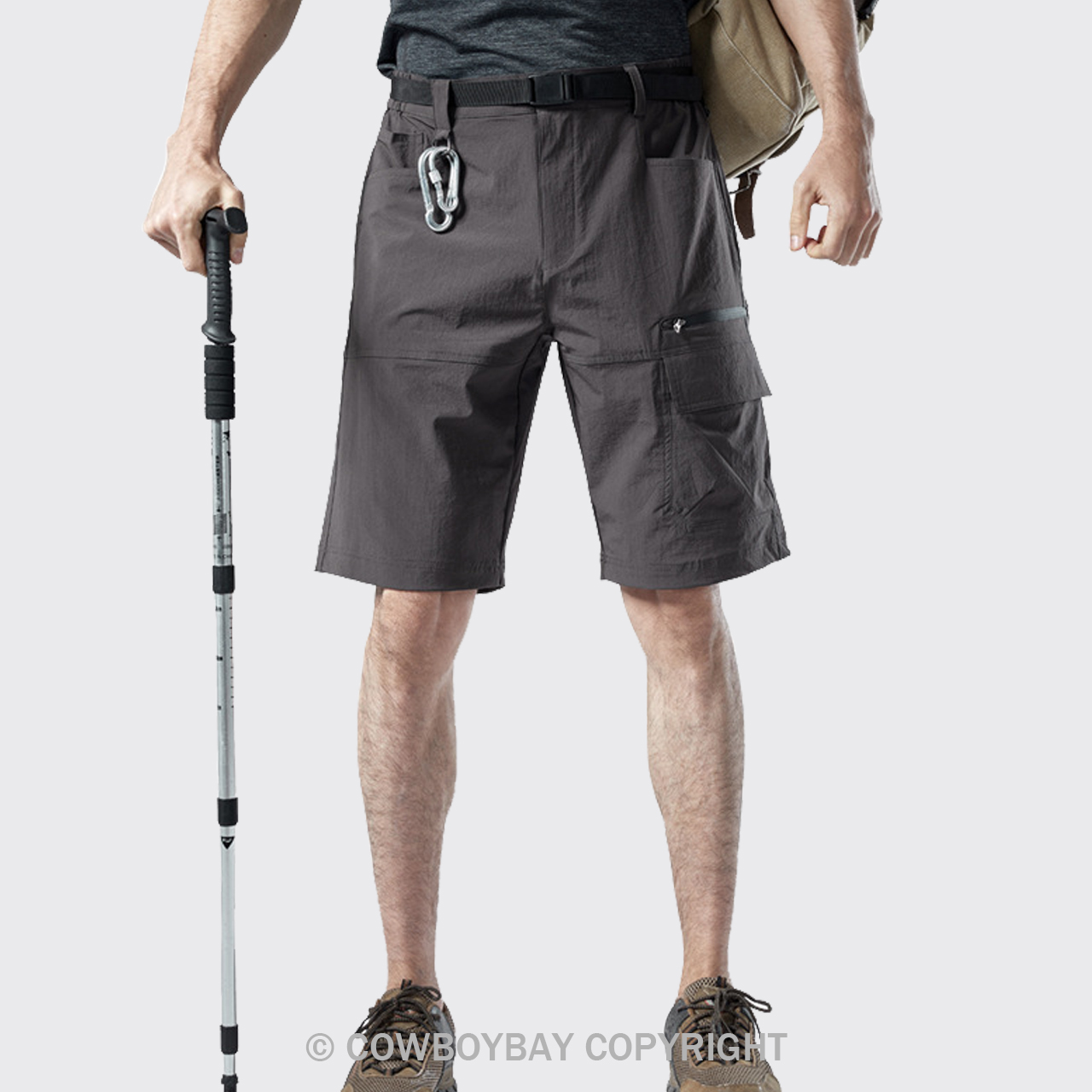 Men's Grey Outdoor Loose Sports Shorts