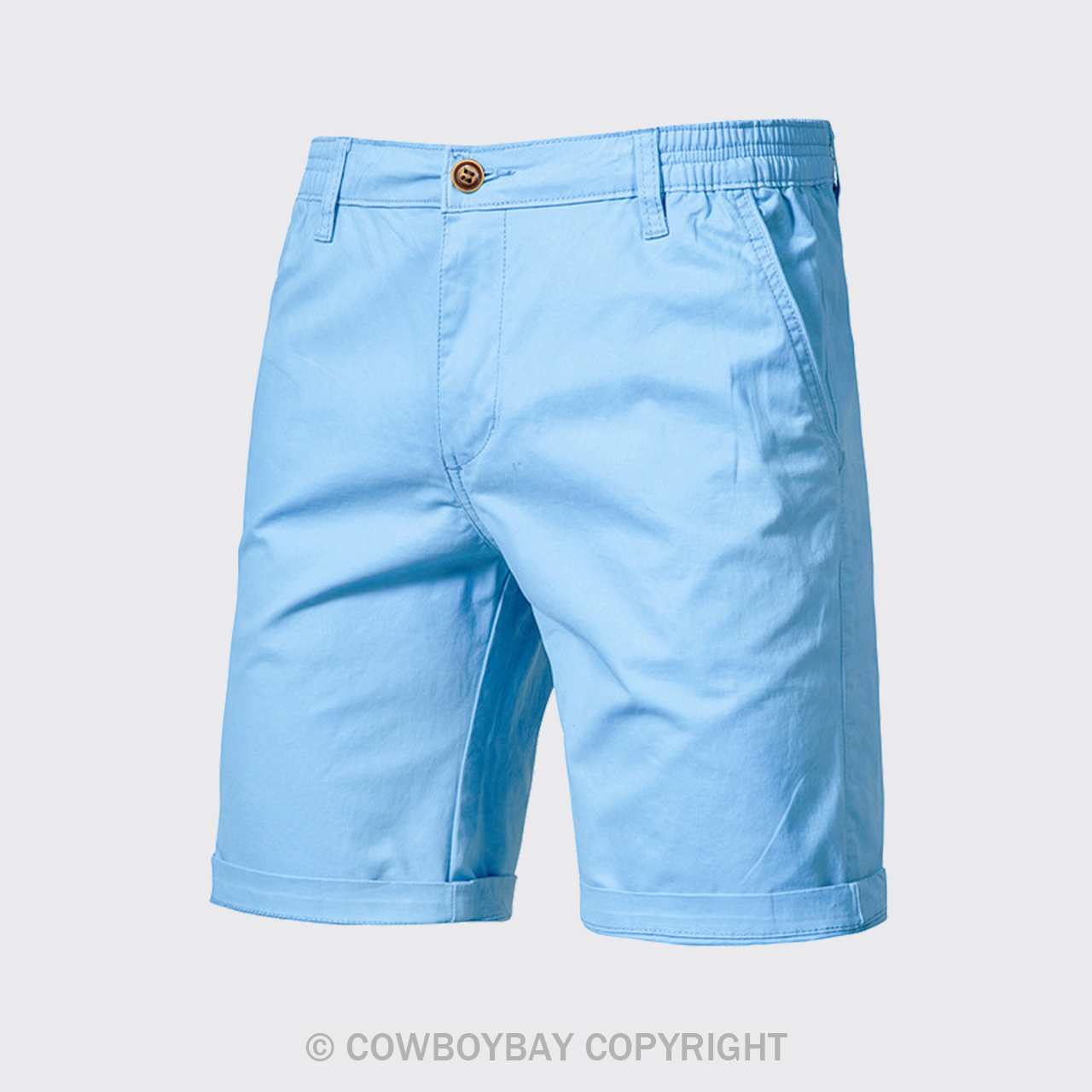 Blue Men's Cotton Casual Shorts