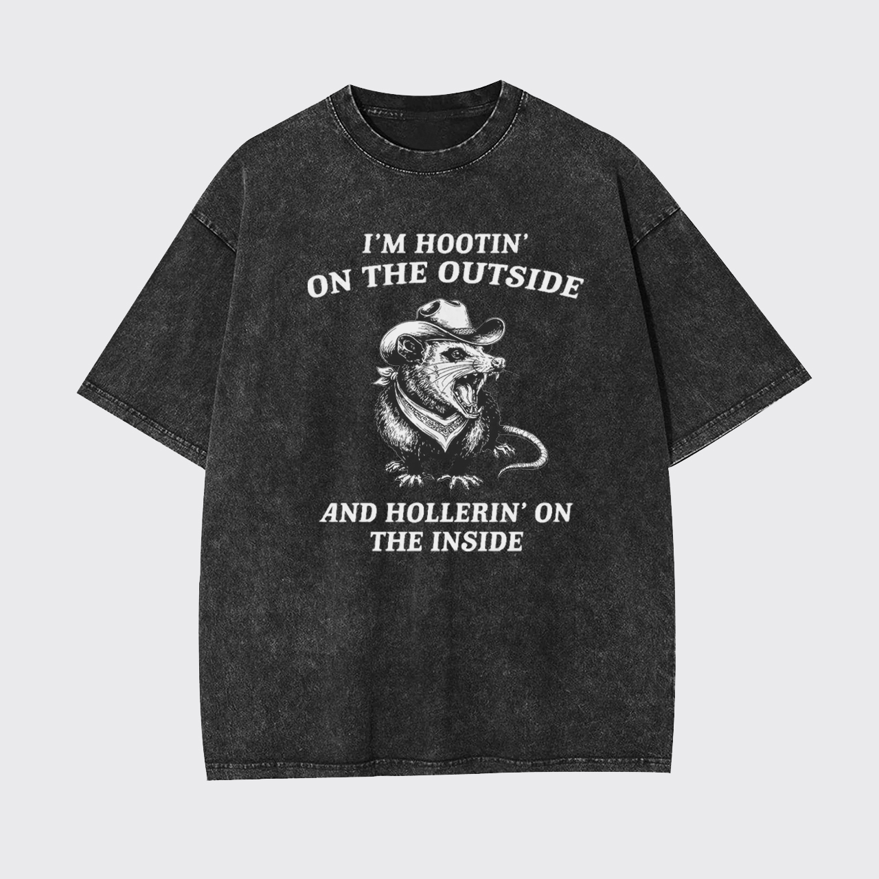 I’m Hootin On The Outside And Hollerin On The Inside Garment-dye Tees