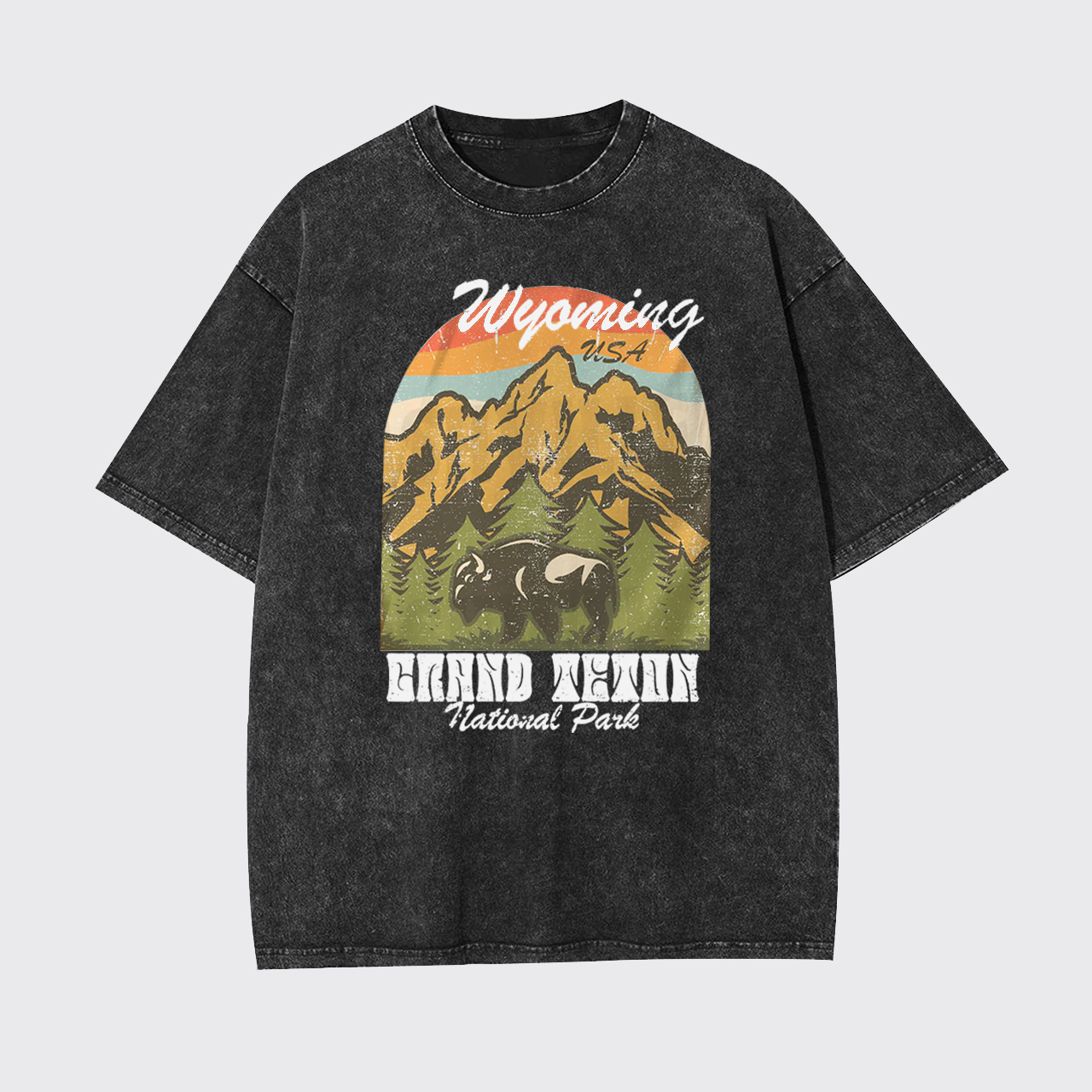 Grand Teton National Park Hiking Garment-dye Tees