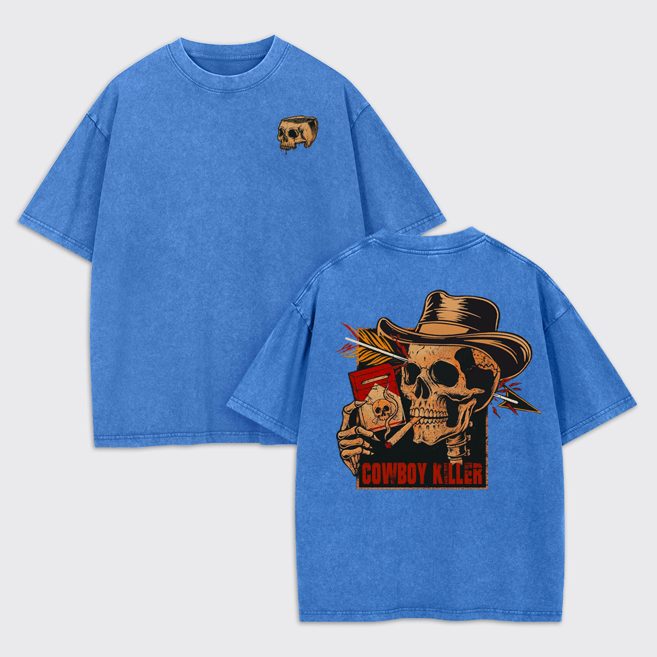 Skull Cowboy-Cowboy Killer Garment-dye Tees